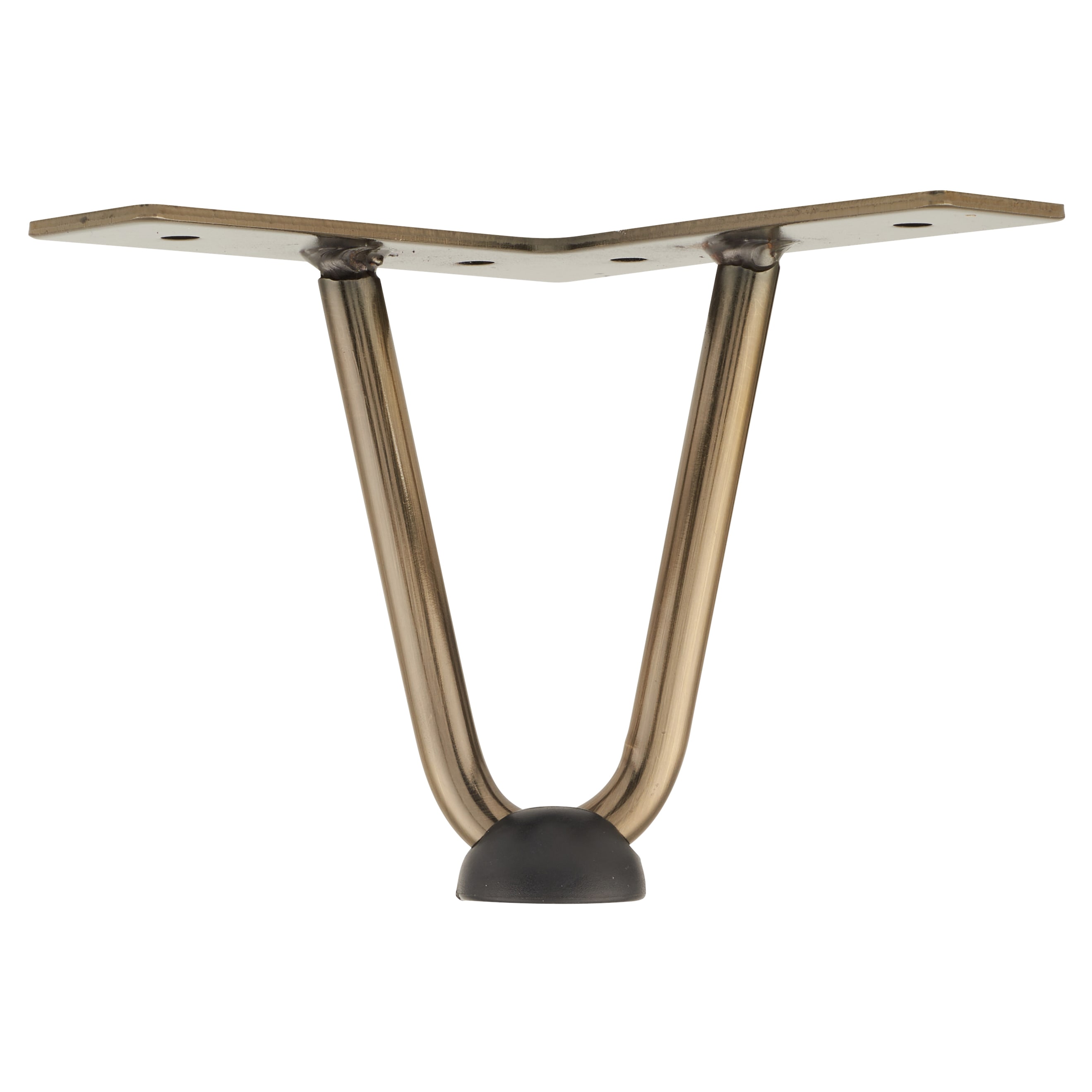 Hairpin Leg - 2 Pin - 100mm Height - Antique Brass - view 3