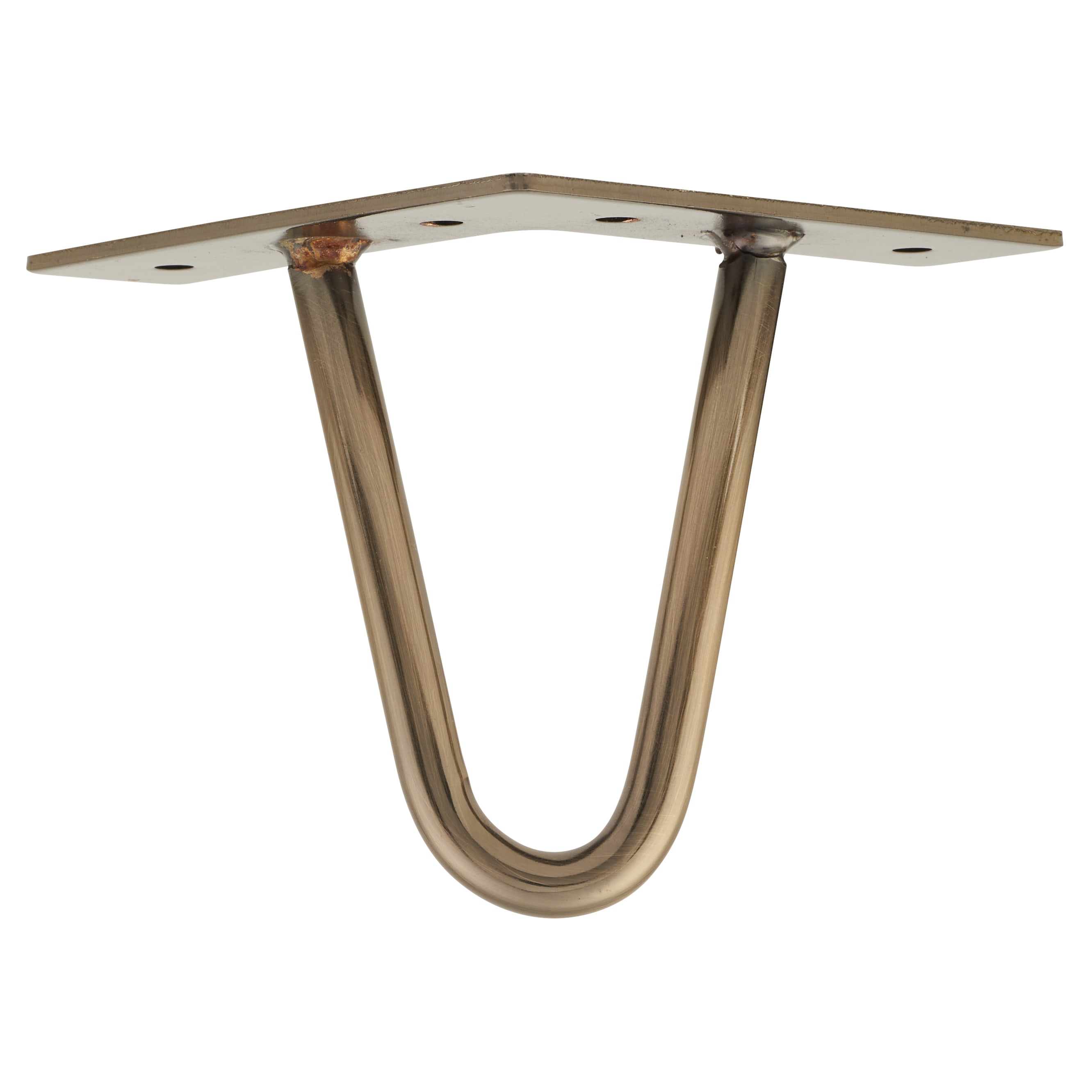 Hairpin Leg - 2 Pin - 100mm Height - Antique Brass - view 4