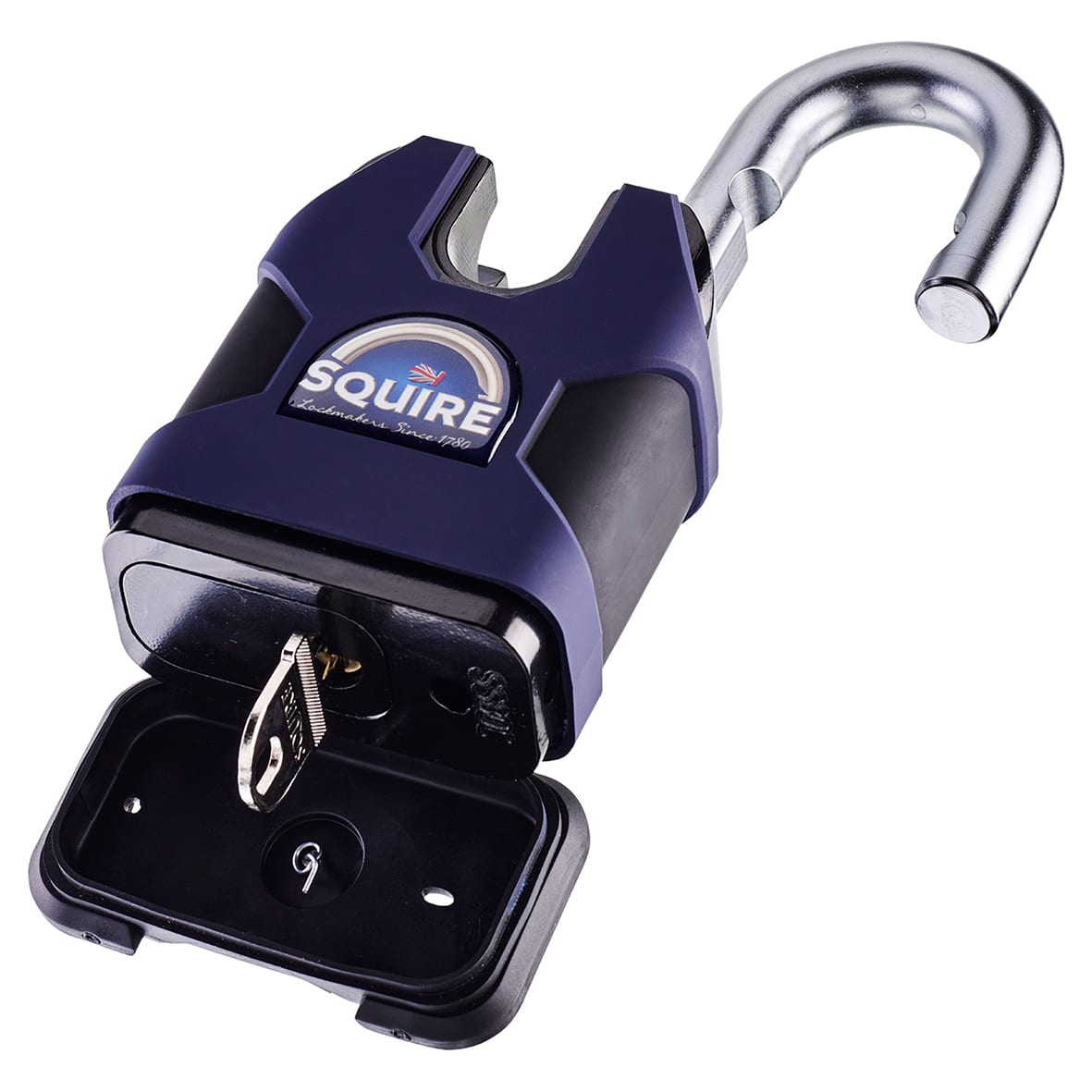 SS80CS Stronghold Closed Shackle Padlock - 80mm Body - 16 x 25mm Shackle - Black/Blue - view 4
