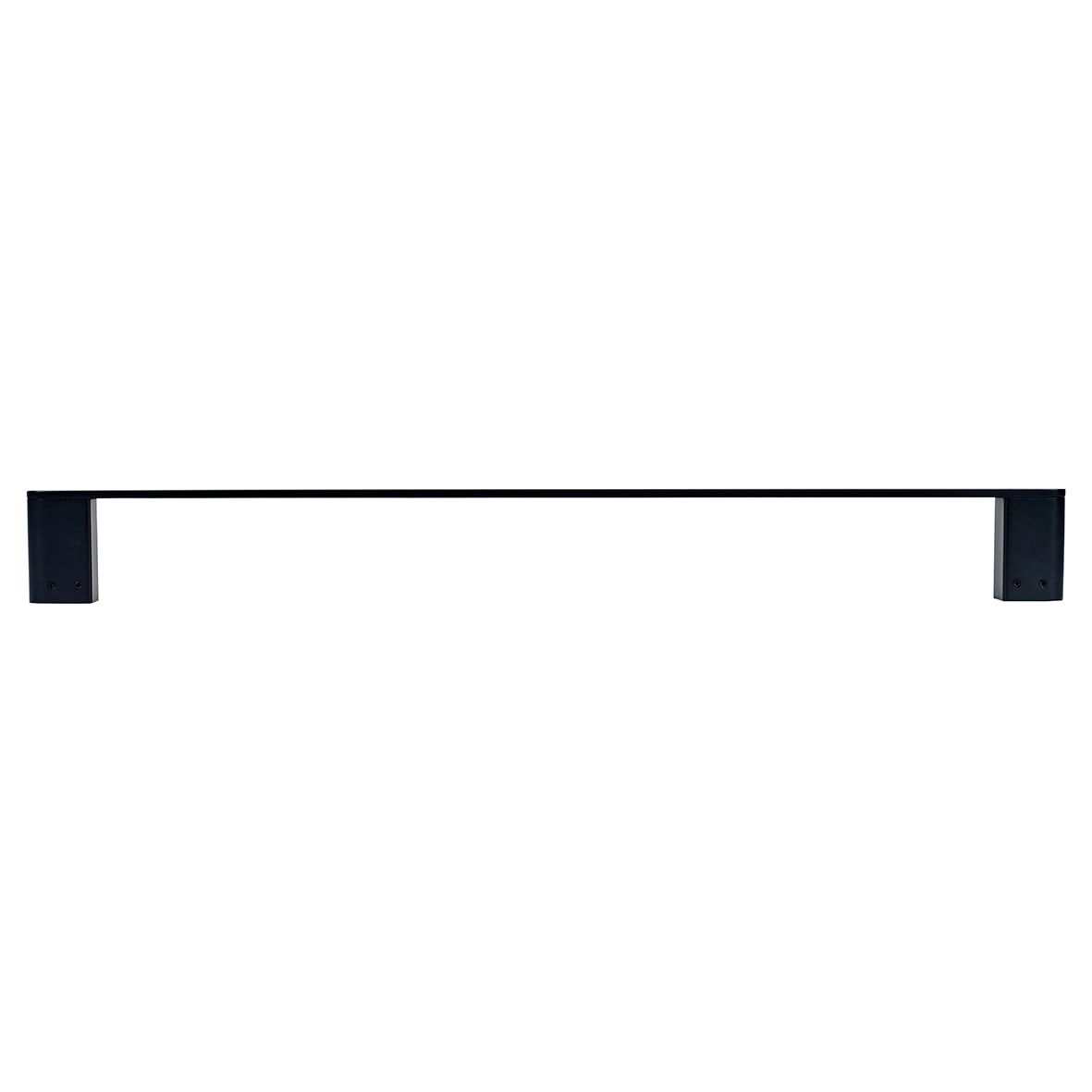 Designer Square Towel Rail - 600 x 65 x 26mm - Matt Black - view 2