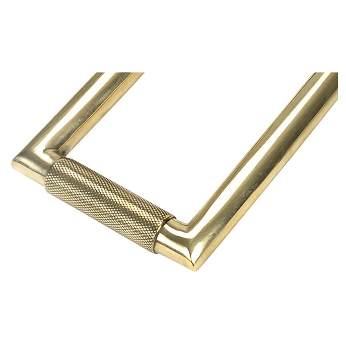Brompton Rectangular Knurled Door Knocker - Aged Brass - 145 x 90mm - view 4