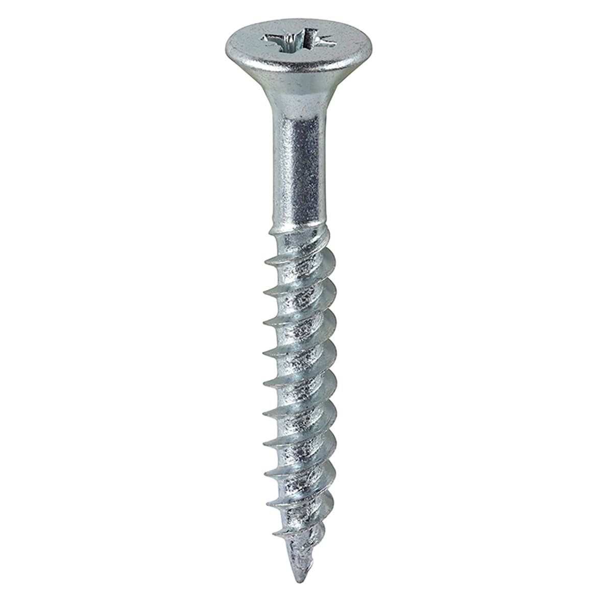 Twin Threaded Pozi Countersunk Wood Screws - 10 x 1 1/2" - Zinc Plated - Pack of 200 - view 3