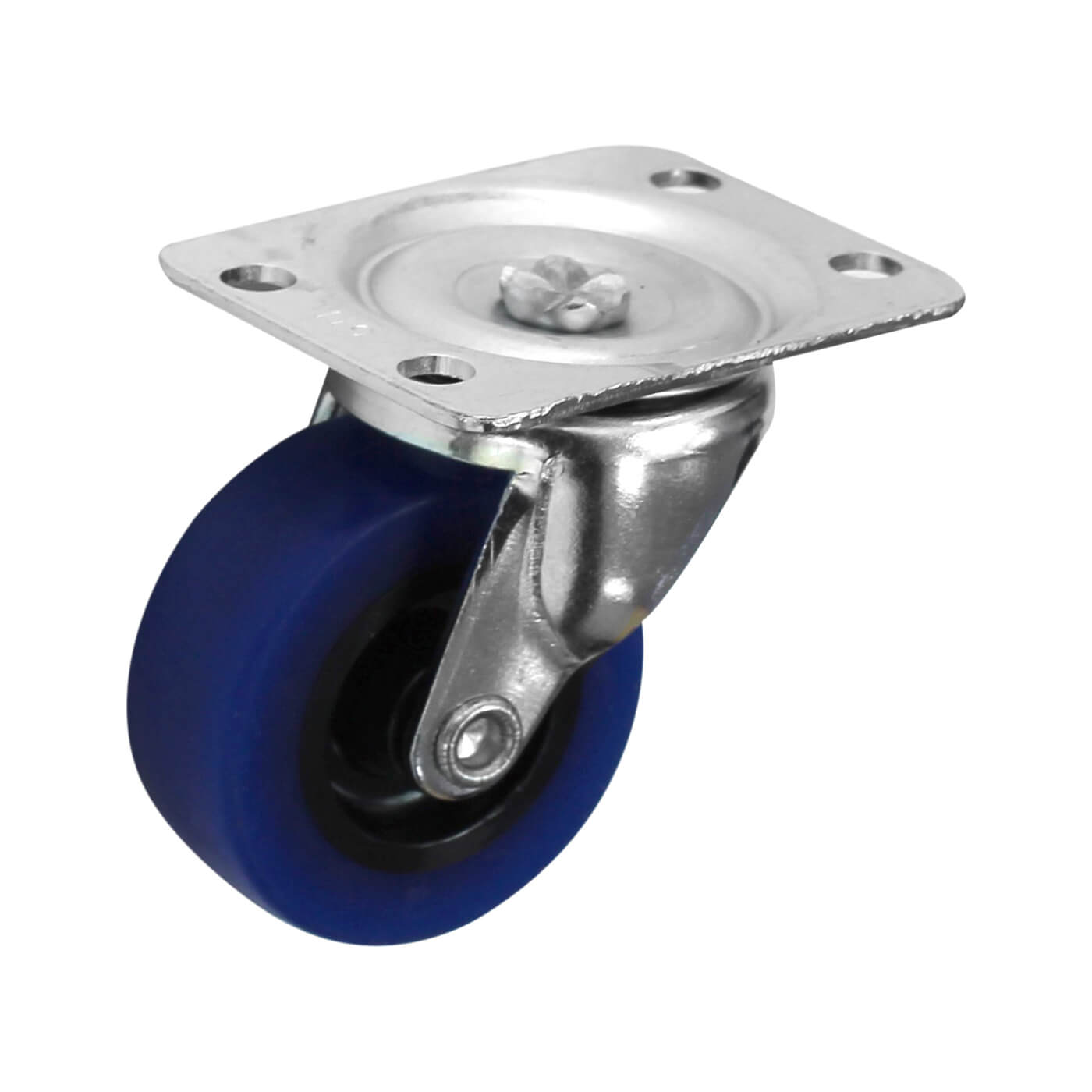 Low Level Castor - Swivel - 40kg Max Weight - 50mm Diameter - Blue - view 2
