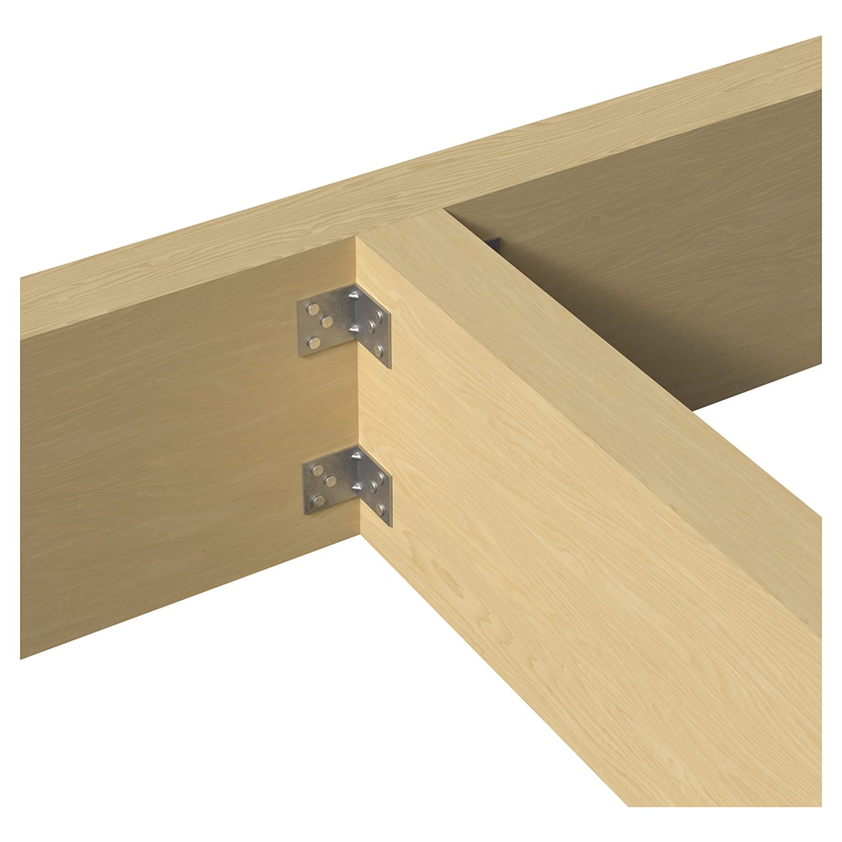 Light Duty Reinforced Angle Bracket - 62 x 62 x 40mm - view 4