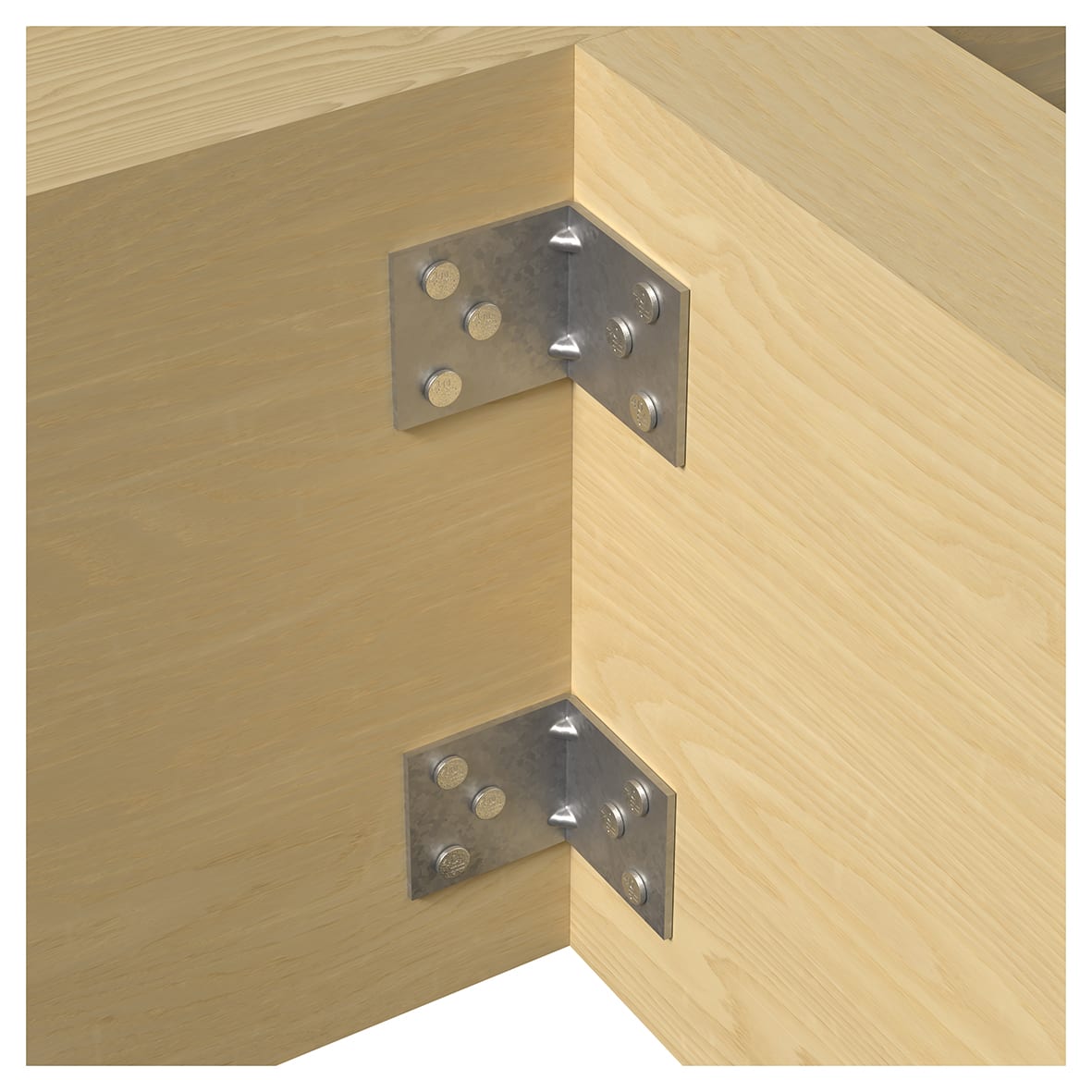 Light Duty Reinforced Angle Bracket - 62 x 62 x 40mm - view 6