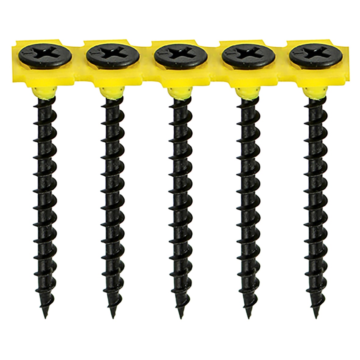 Collated Coarse Thread Drywall Screws - 3.5 x 32mm - Black Phosphate - Pack of 1000 - view 2