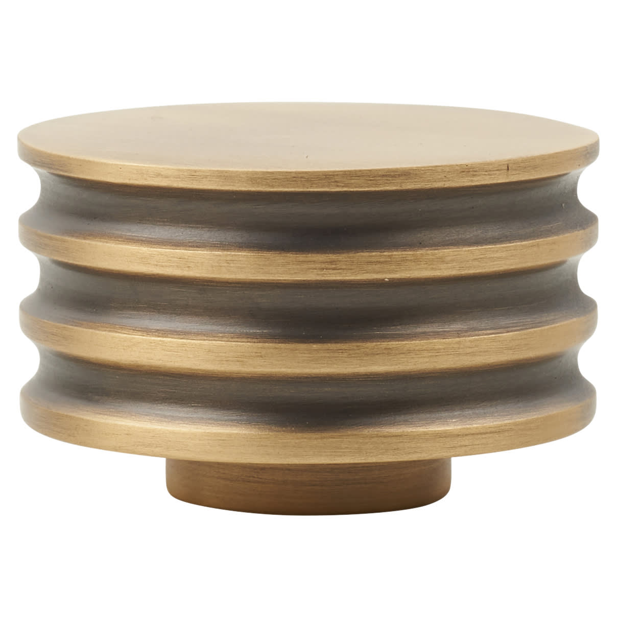Hoxton Sturt Round Cabinet Knob - 40mm Diameter - Antique Brass - view 2
