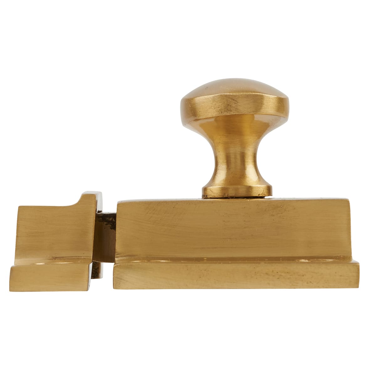 Box Style Cupboard Catch - 55 x 40 x 35mm - Satin Brass - view 3