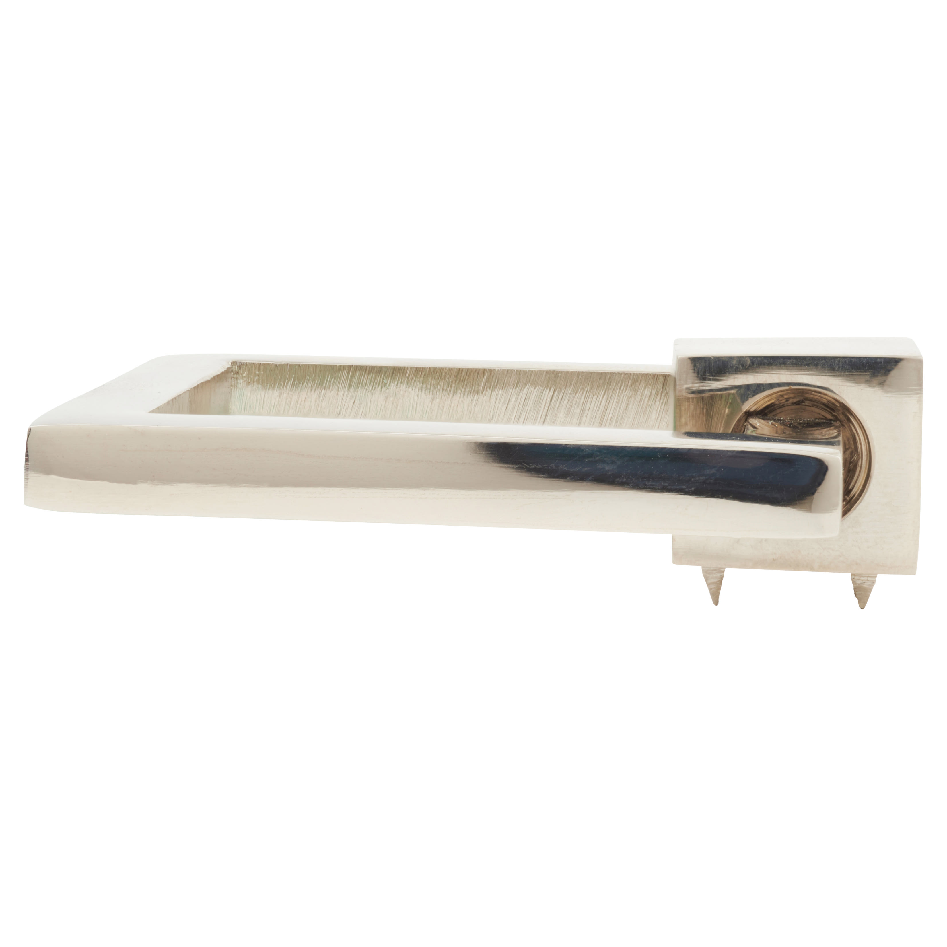 Marcus Square Ring Cabinet Drop Handle - 50 x 55mm - Polished Nickel - view 2