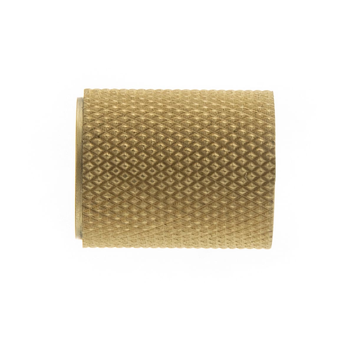 Millhouse Brass Watson Knurled Cylinder Cabinet Knob - 20mm Diameter - Satin Brass - view 2