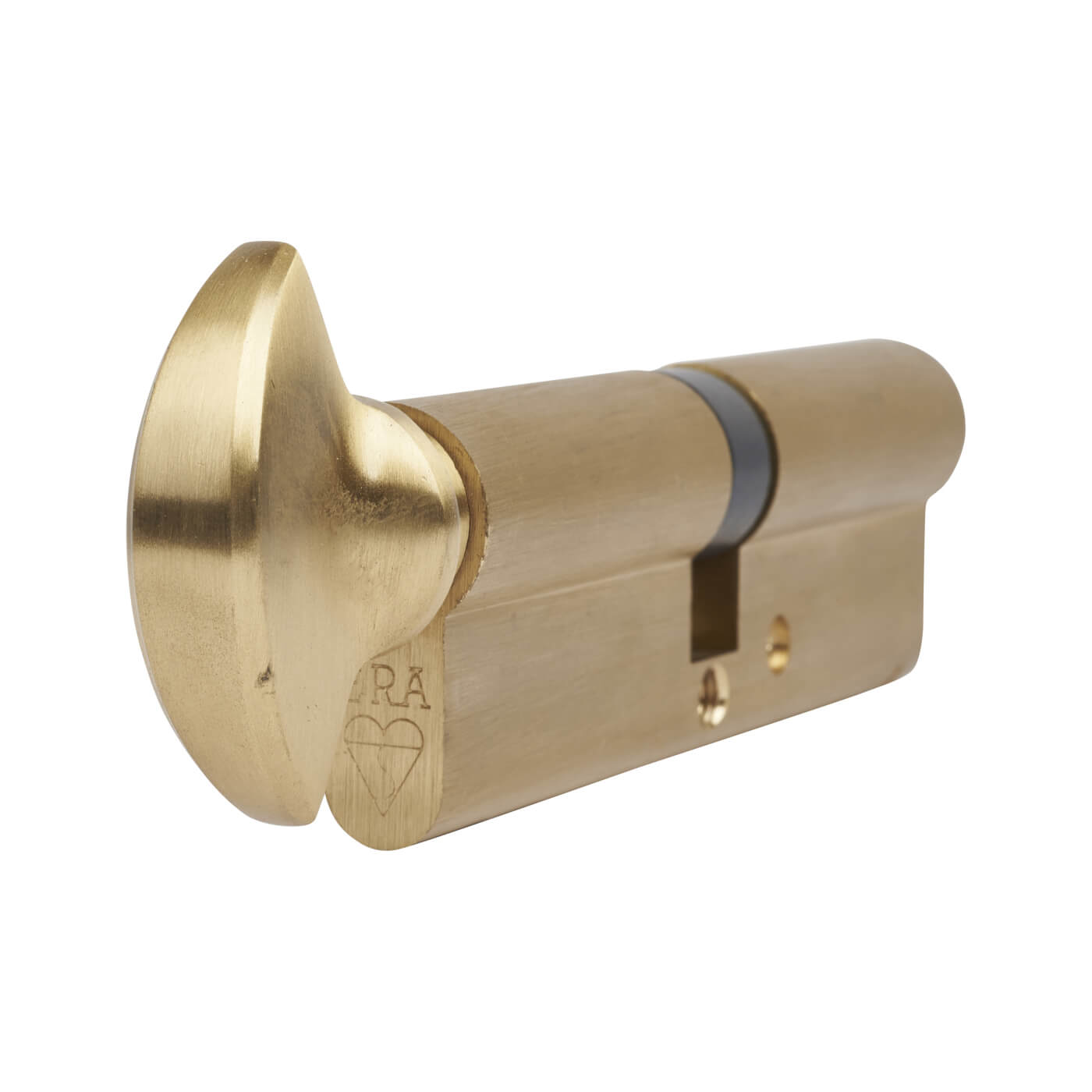 1 Star 6 Pin Kitemarked 100mm Euro Thumbturn Cylinder - 50mm Turn + 50mm - Polished Brass - view 3