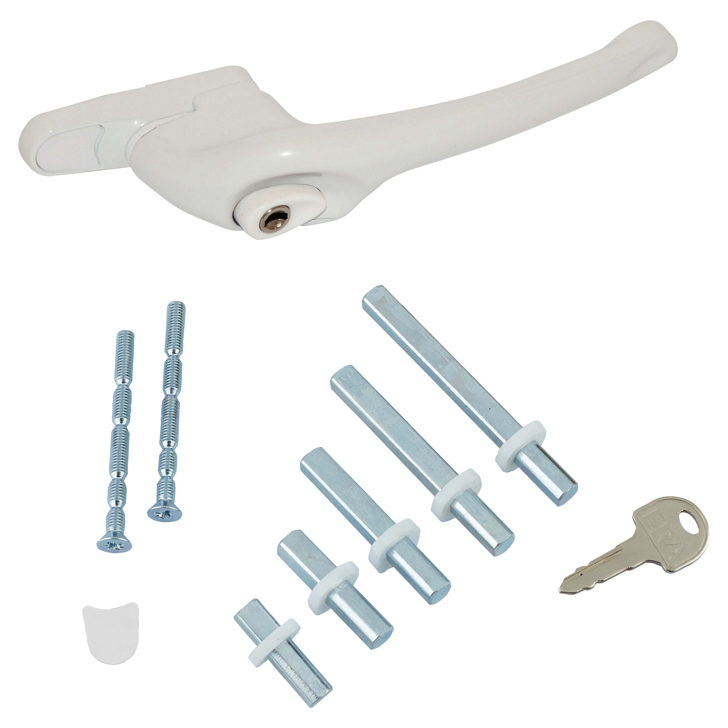 uPVC Maxim Offset Espagnolette Locking Multipoint Multi-Spindle Window Handle - R-Hand - White - view 2
