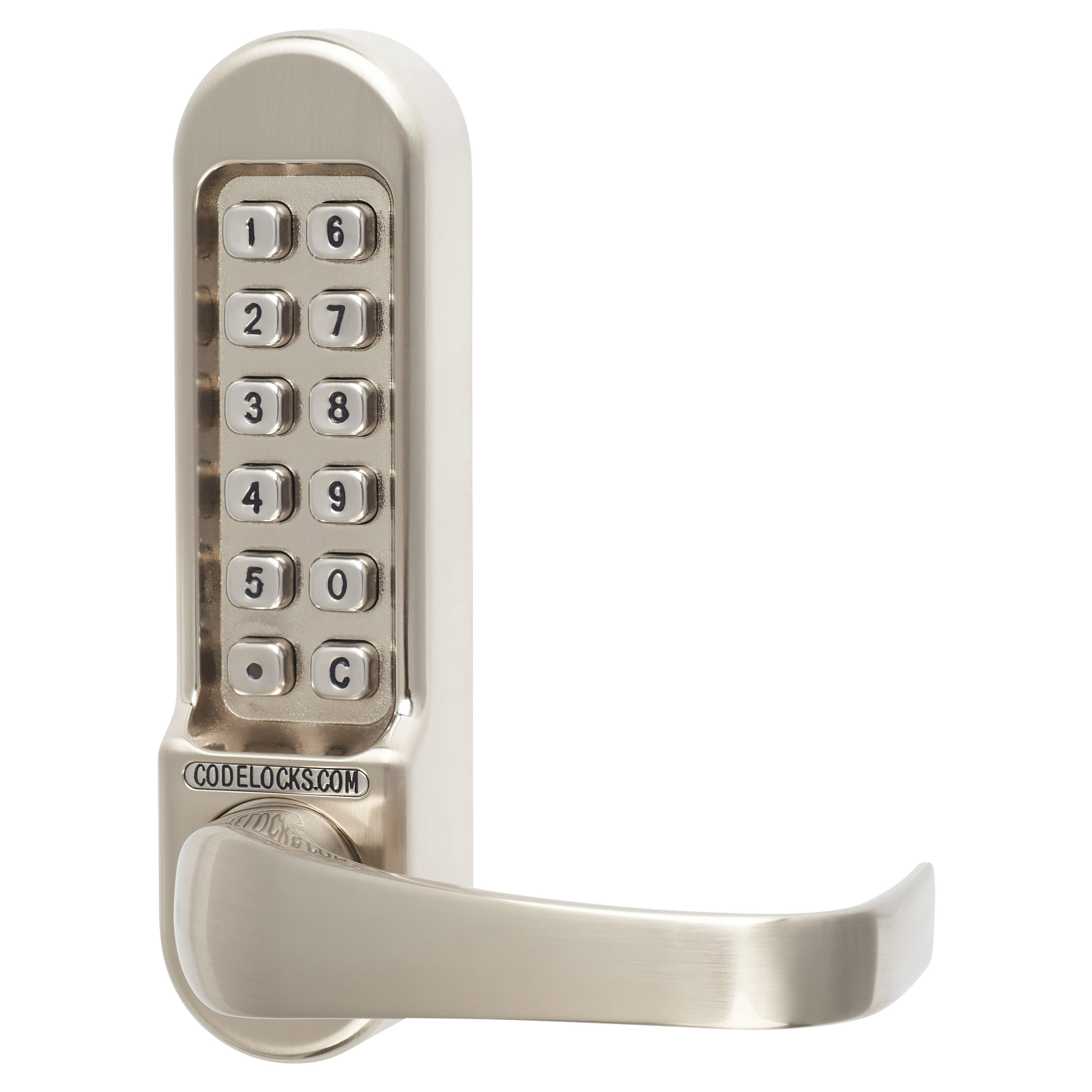 Push Button Code Lock and Latch - Code Free Option - Stainless Steel - view 3