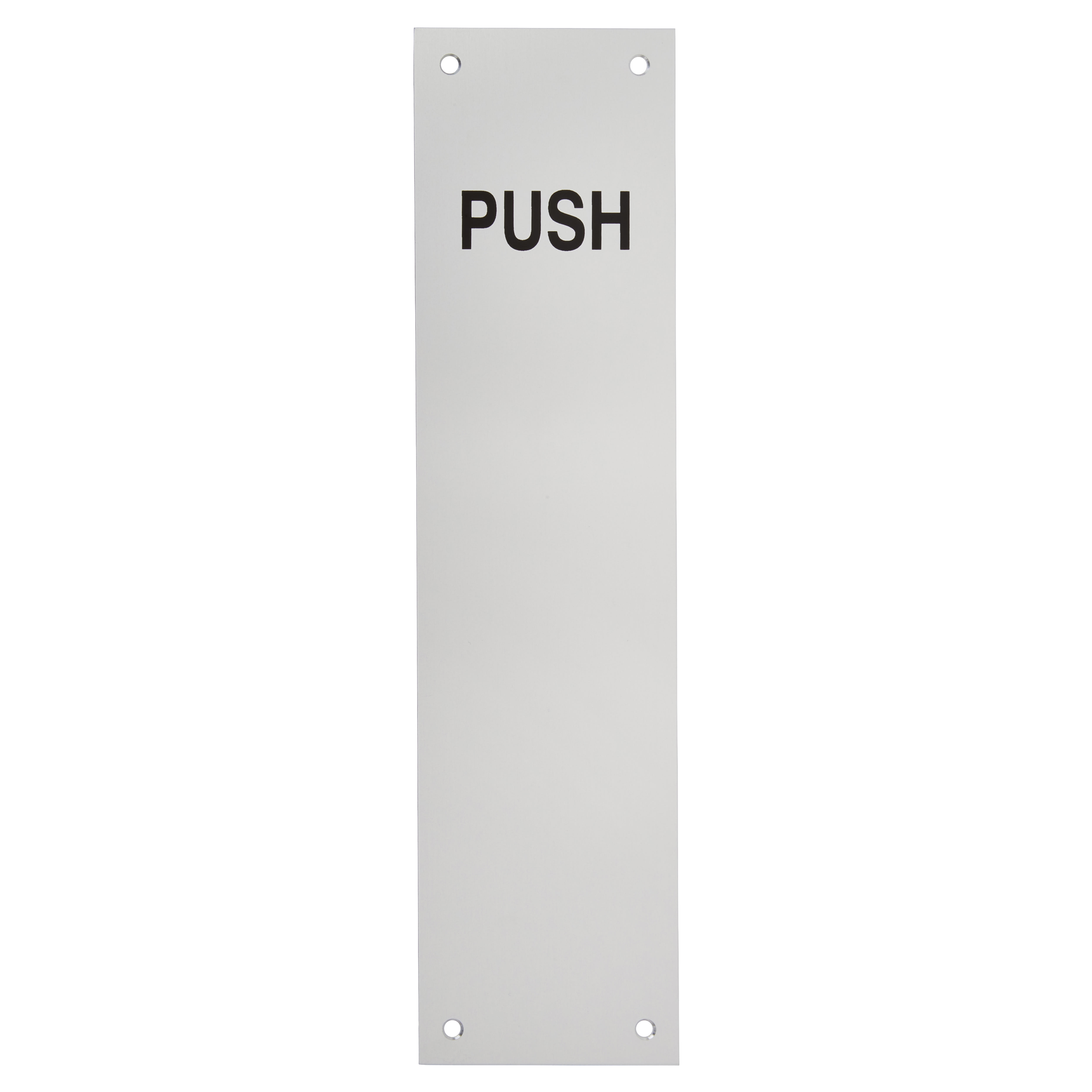 Aluminium Finger Plate - Push - 300 x 75 x 1.5mm - Satin Anodised - view 2