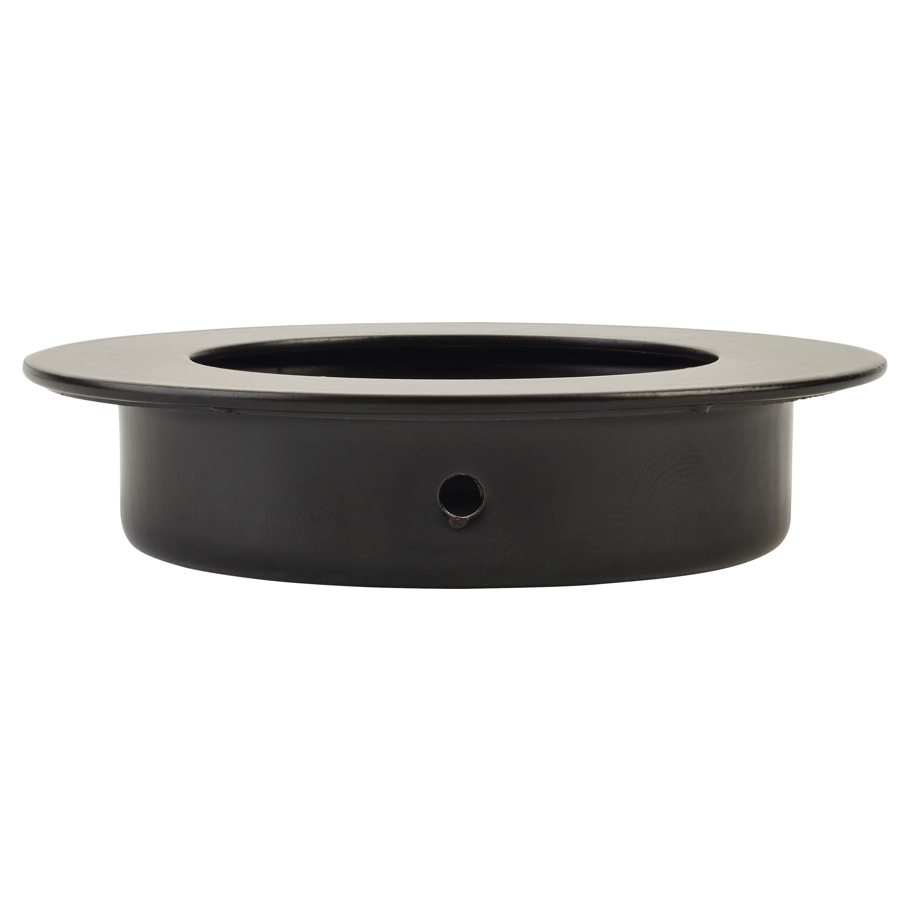 Circular Flush Cabinet Pull Handle - 65mm Diameter - Matt Black - view 2