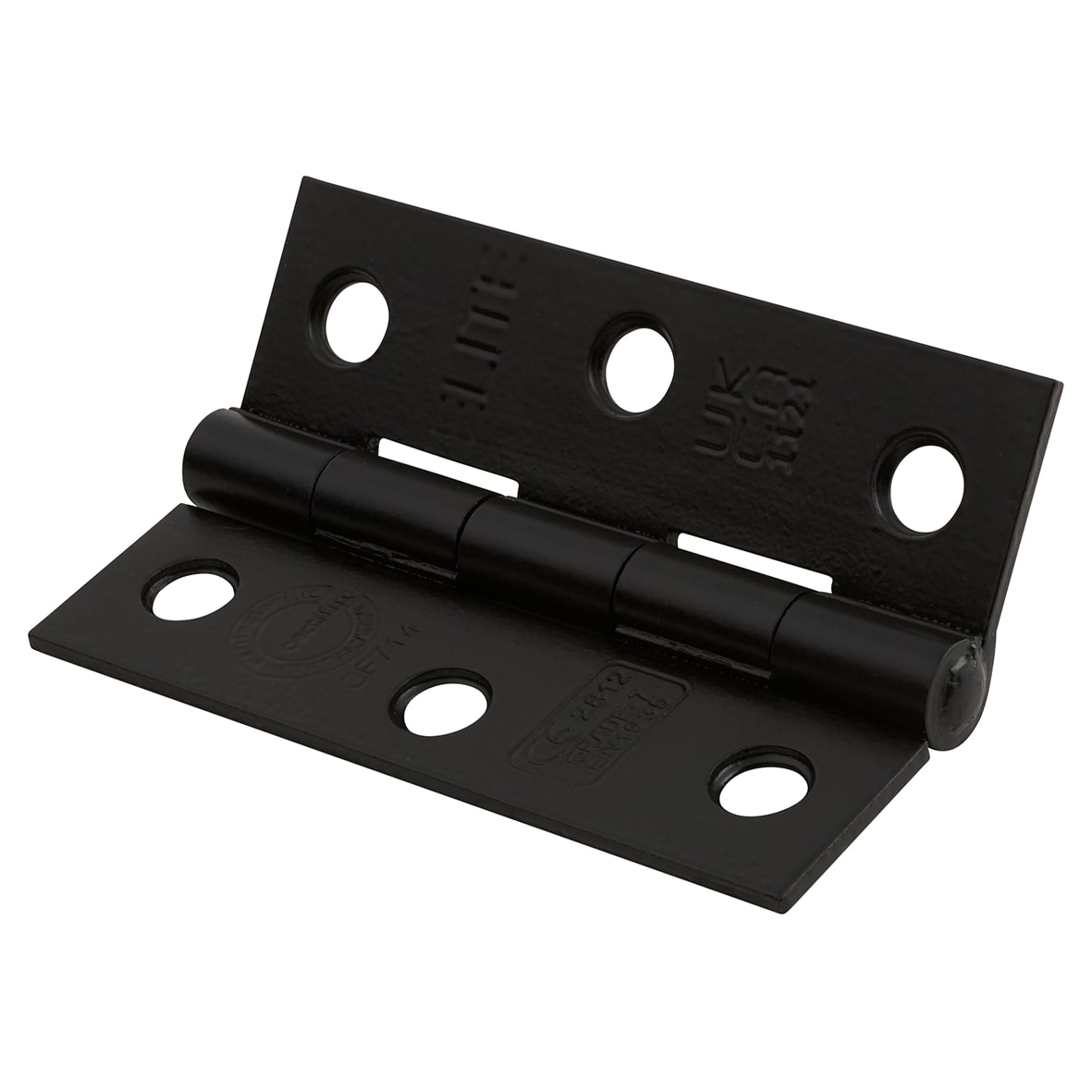 Steel Grade 7 Butt Fire Door Hinge - 75 x 50 x 2mm - Matt Black - Pair - view 2
