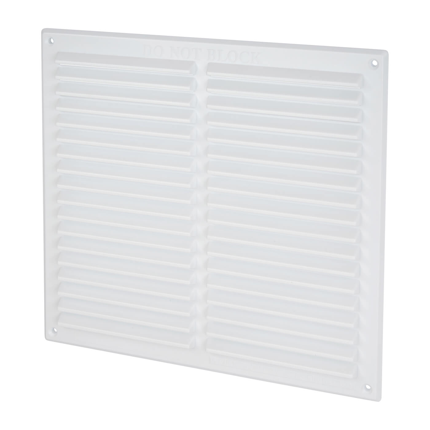 Louvre Vent - 271 x 247mm - 26500mm² Free Air Flow - White Plastic - view 2