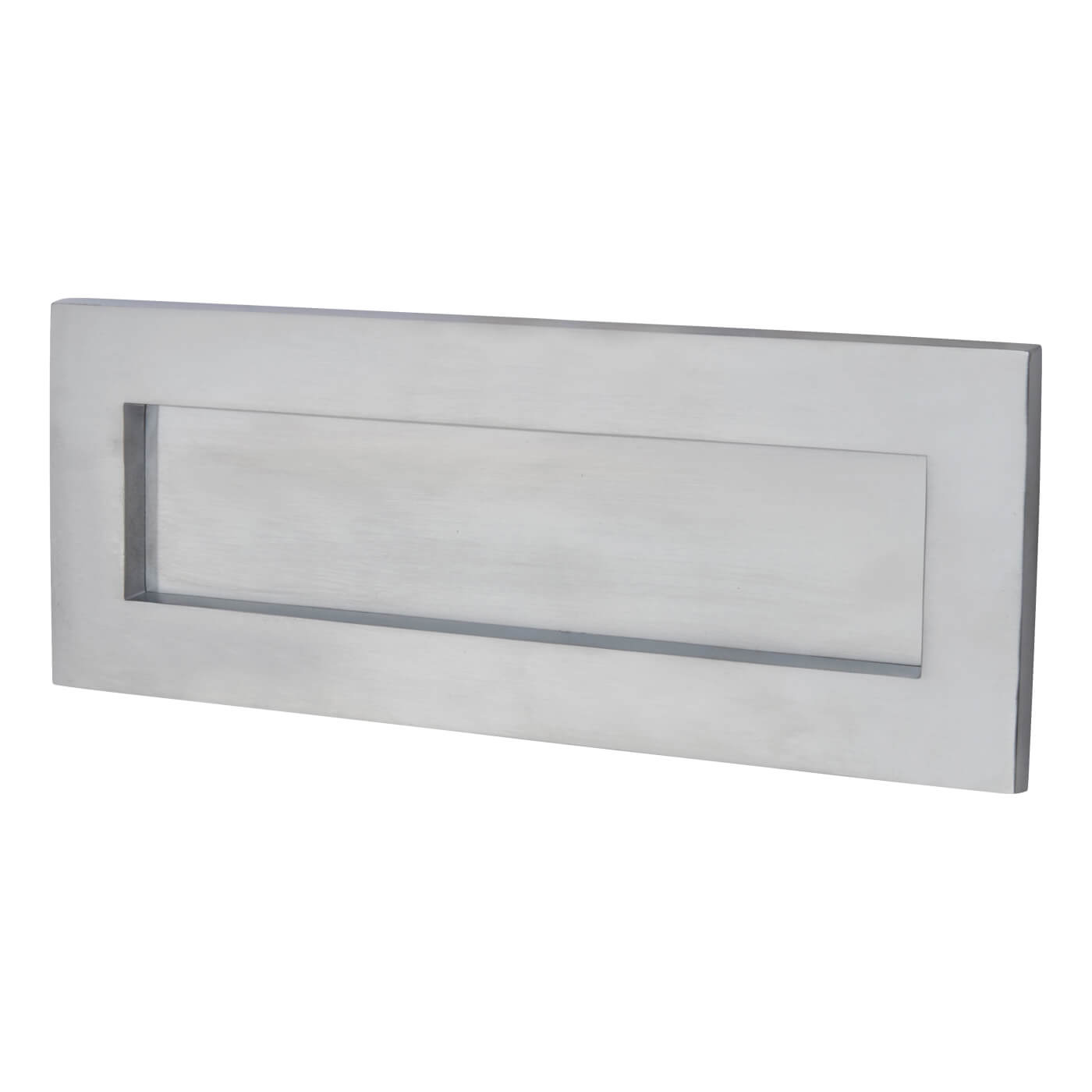 Marcus Letter Plate - 254 x 101mm - Satin Chrome - view 2