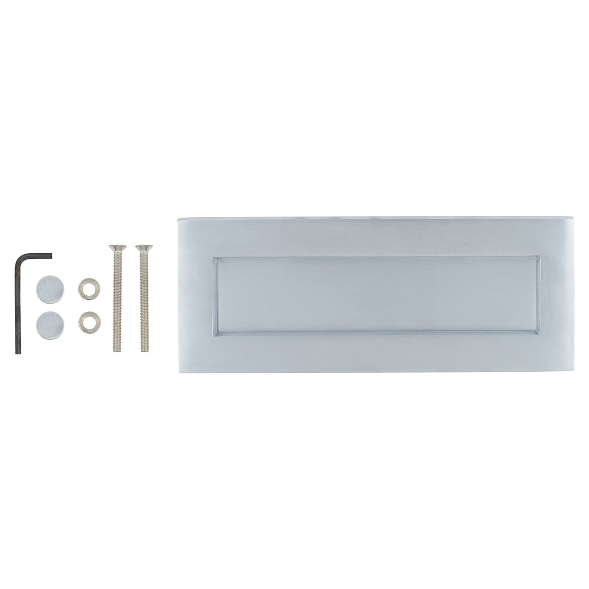 Marcus Letter Plate - 254 x 101mm - Satin Chrome - view 5