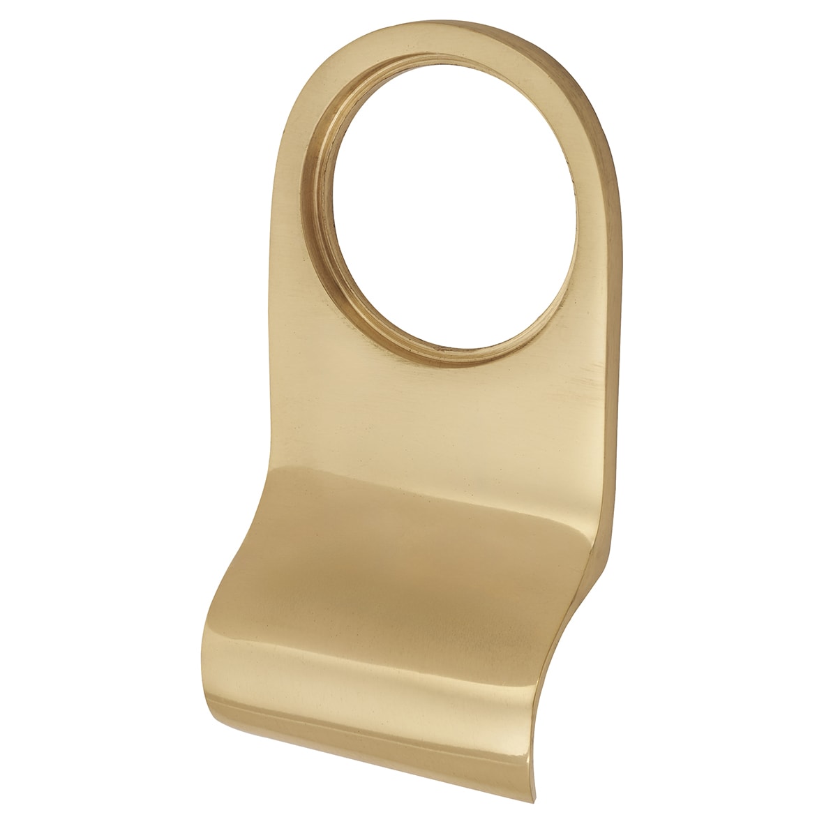 Polished Brass Rim Cylinder Pull - 80 x 40mm - view 2