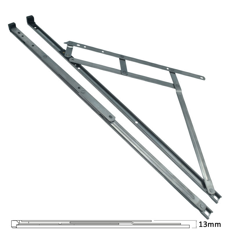 uPVC/Timber Standard Window Friction Stay Hinge - 13mm Stack - 24"/600mm - Top Hung - Pair - view 2