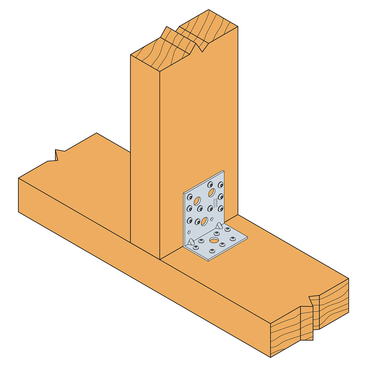 Reinforced Angle Bracket - 90 x 48 x 76mm - view 2
