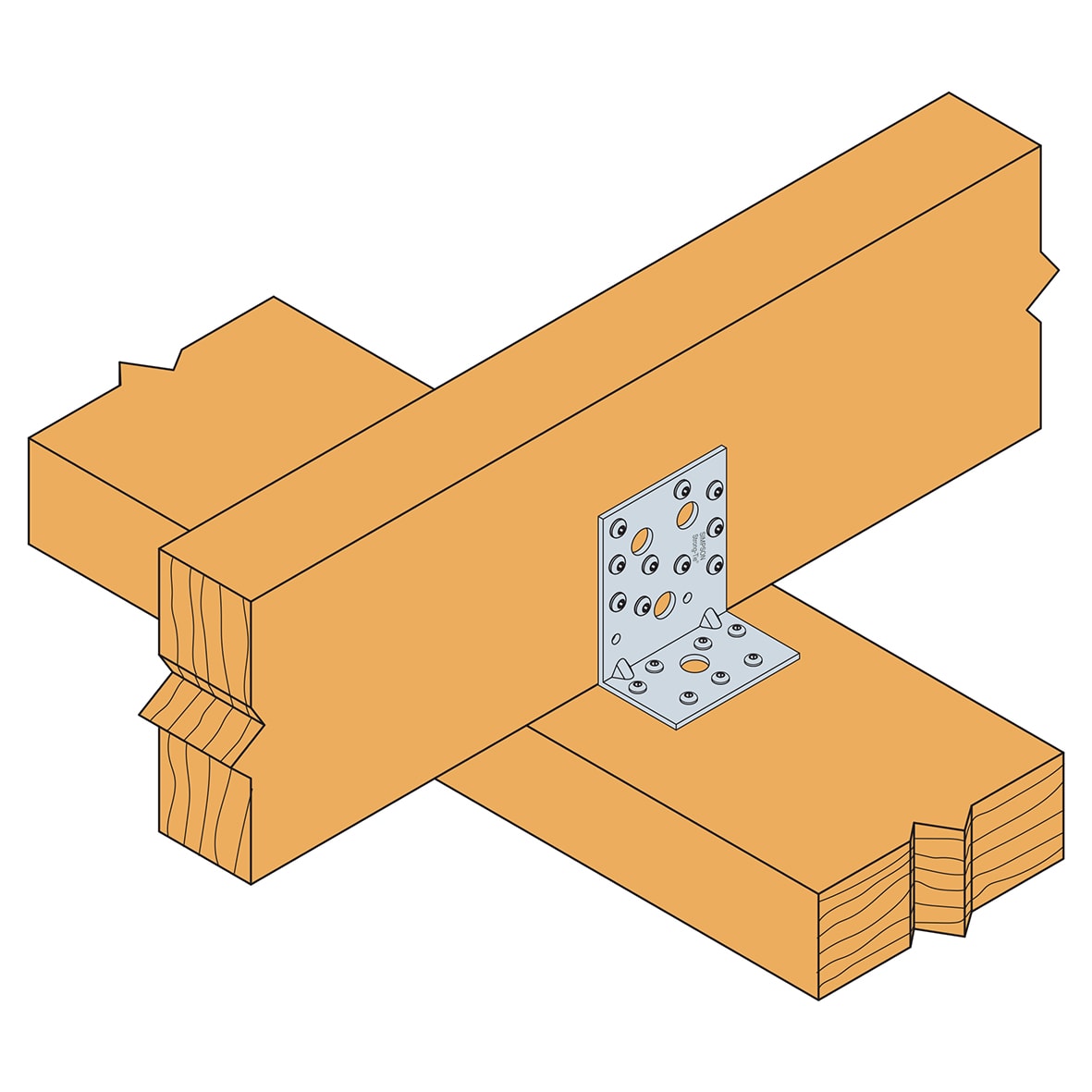 Reinforced Angle Bracket - 90 x 48 x 76mm - view 3