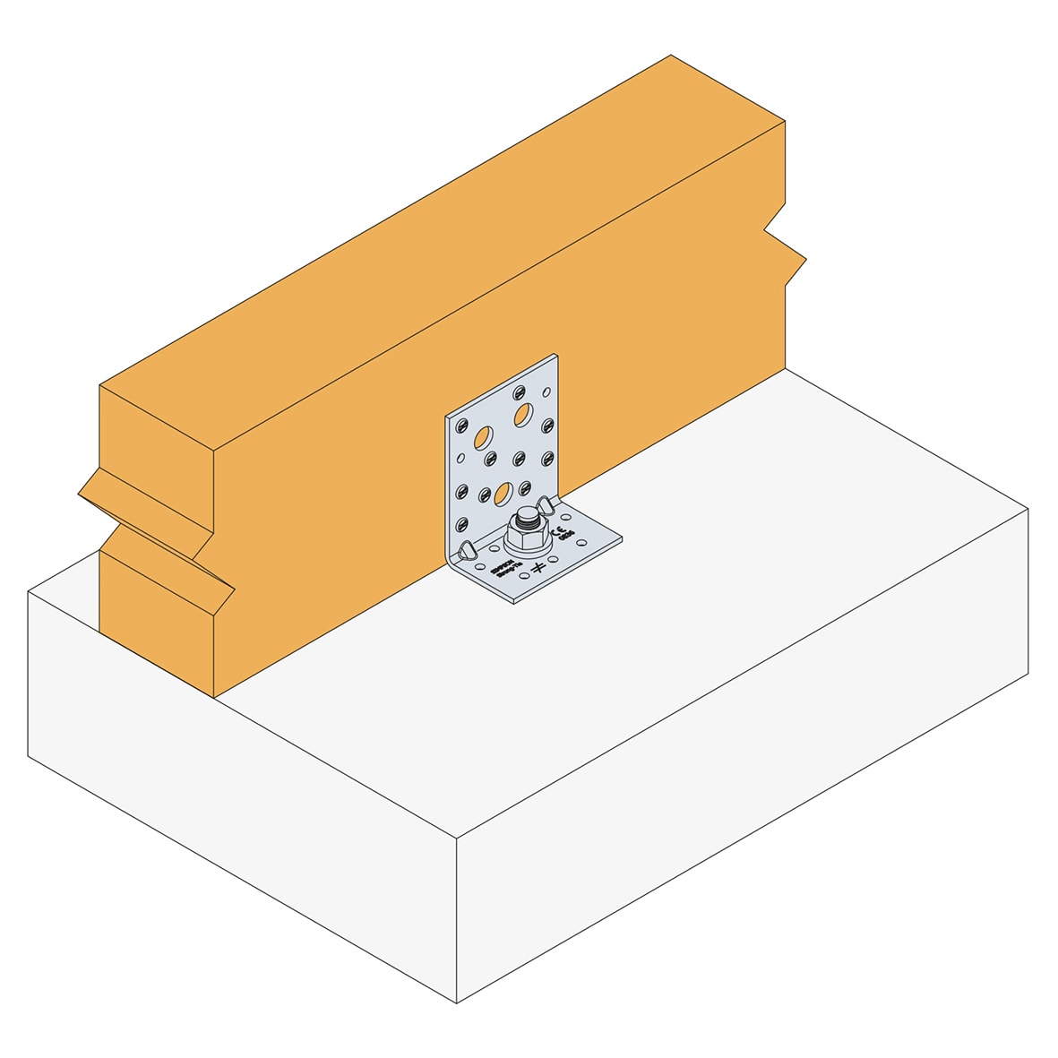 Reinforced Angle Bracket - 90 x 48 x 76mm - view 4