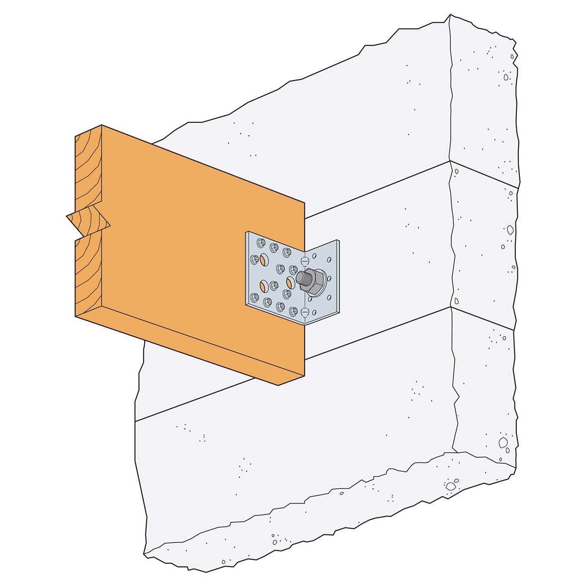 Reinforced Angle Bracket - 90 x 48 x 76mm - view 5