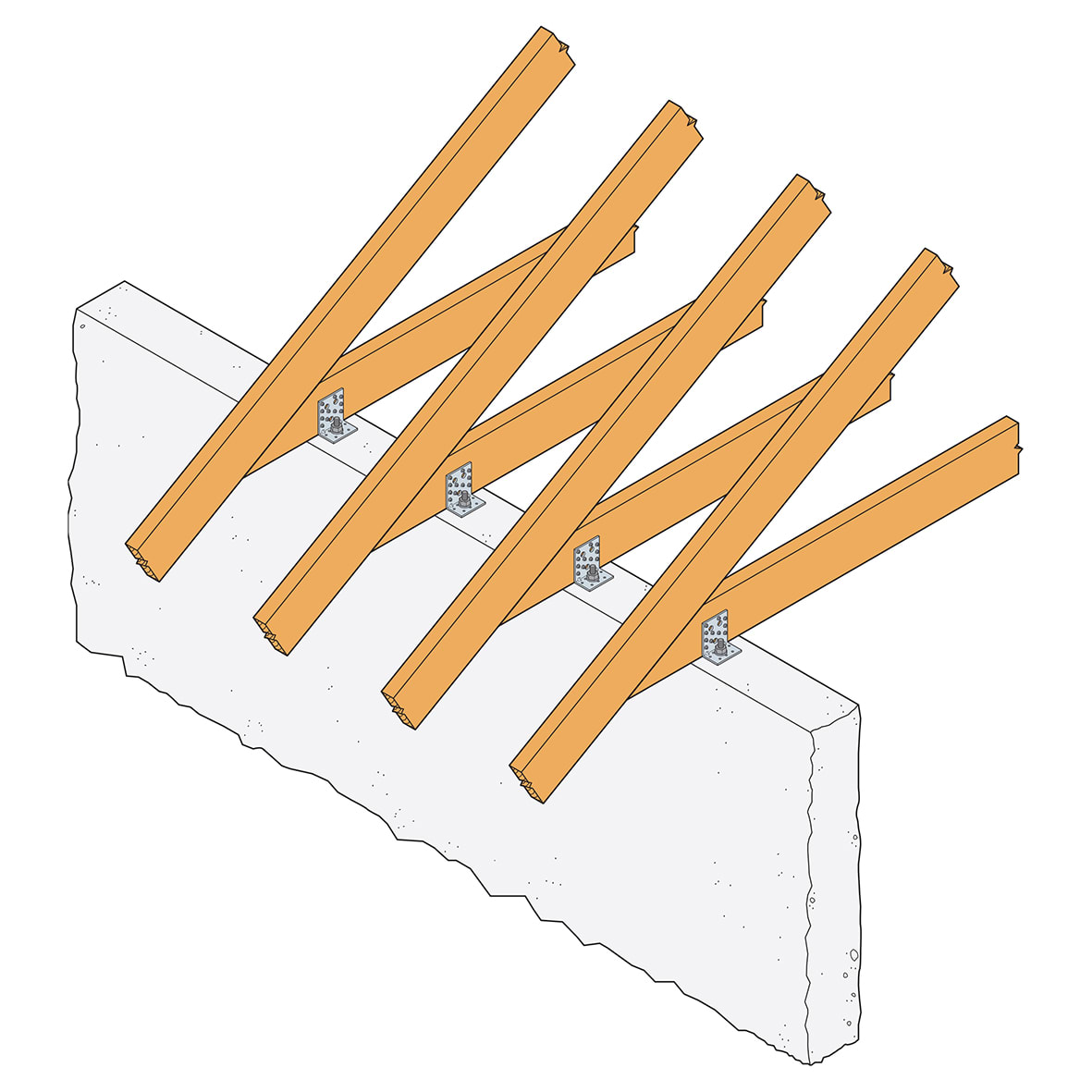 Reinforced Angle Bracket - 90 x 48 x 76mm - view 7
