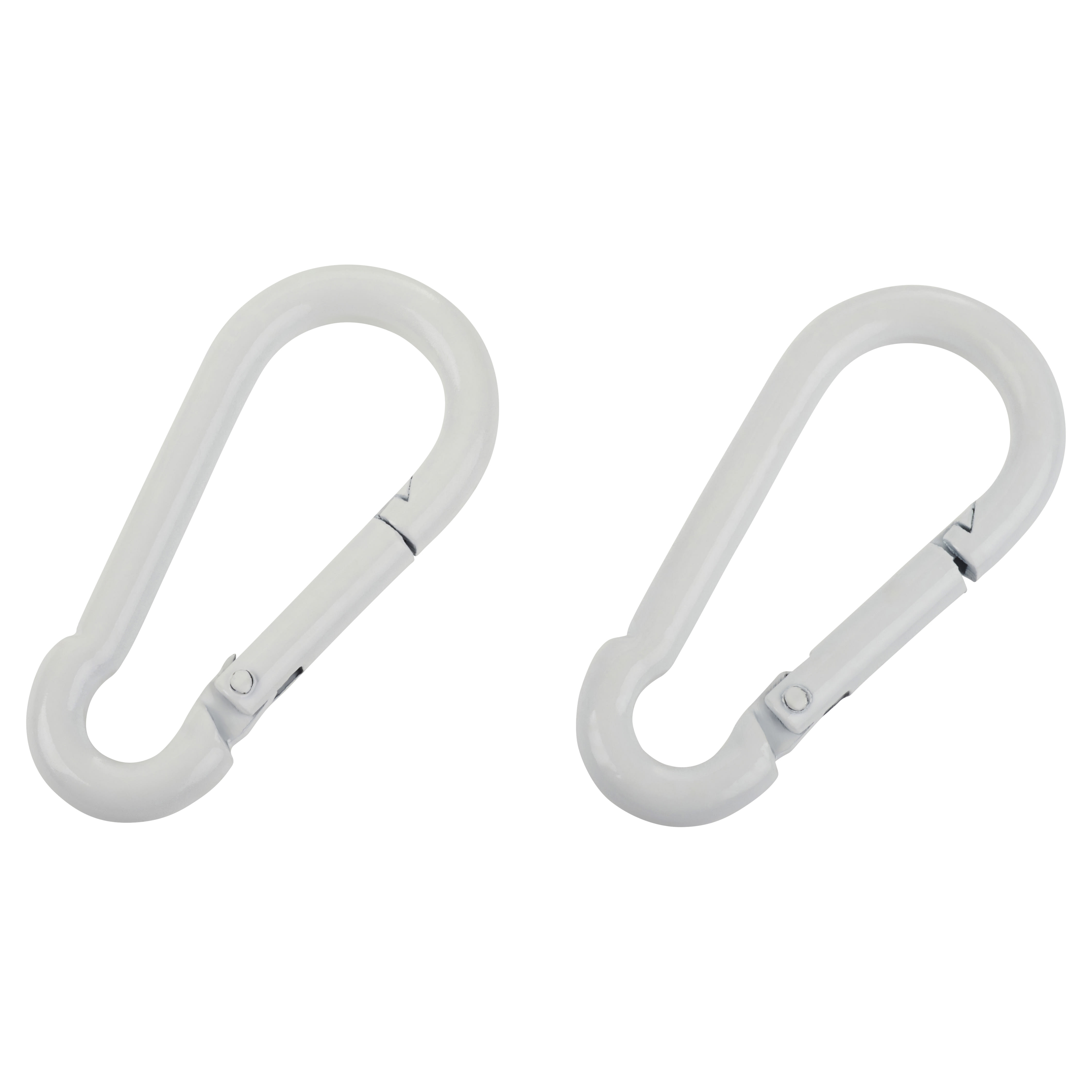 Carbine Hook - Epoxy Coated Steel - 6 x 42mm - White - Pack of 2 - view 2