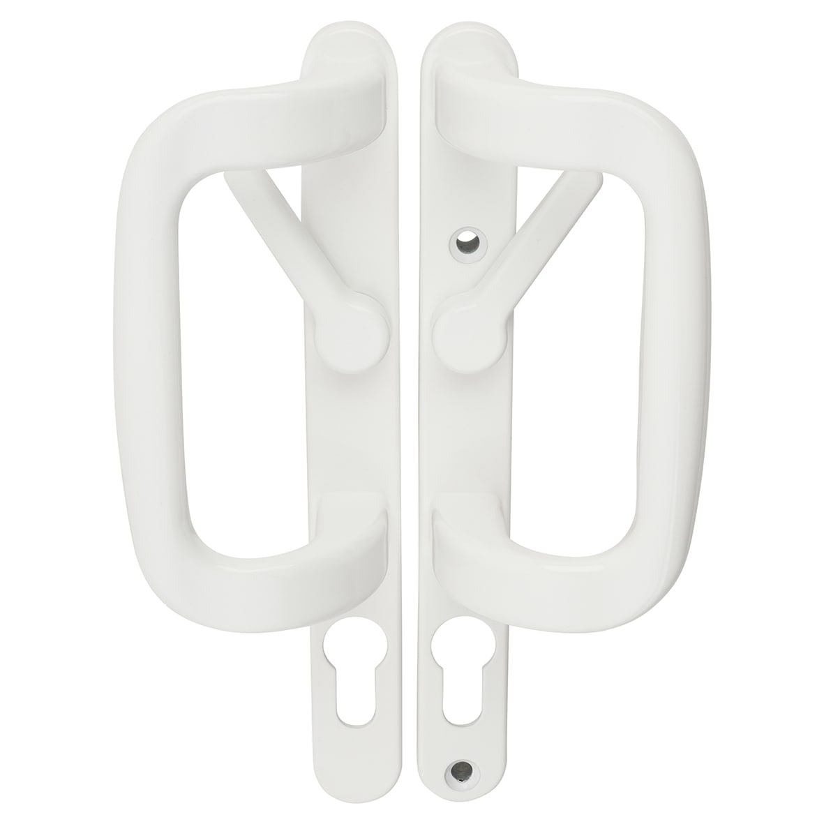 White uPVC Patio Euro Lock Door Handles - view 2