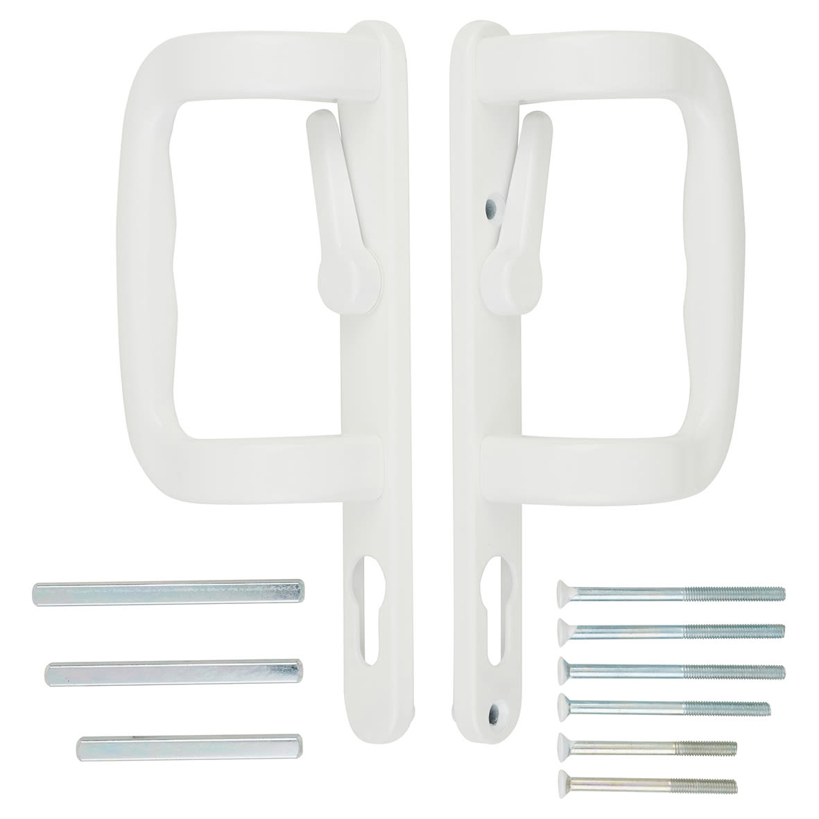 White uPVC Patio Euro Lock Door Handles - view 6