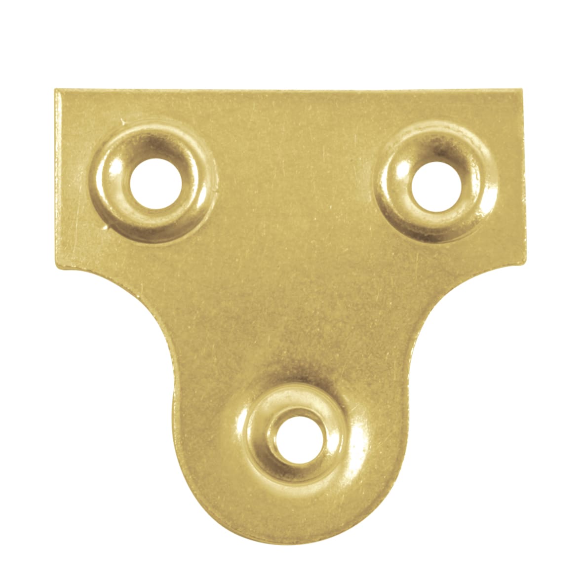 Glass / Mirror Fixing Plate - 19mm Width - Electro Brass - Pack of 10 - view 2