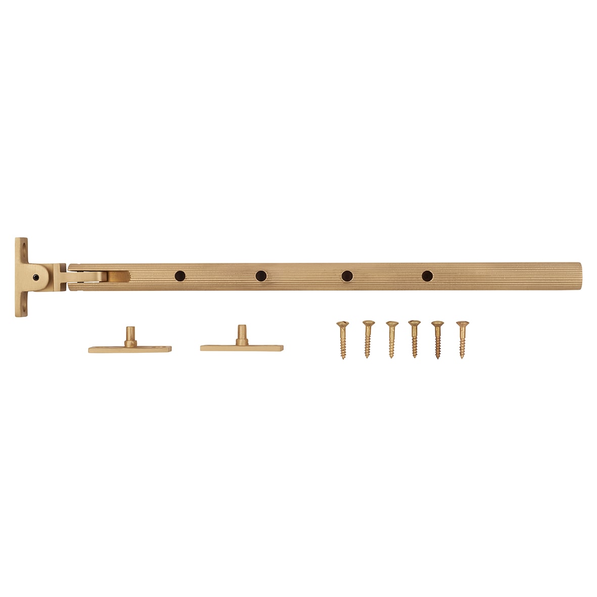 Aspen Lines Casement Window Stay - 10"/250mm Length - Satin Brass - view 5