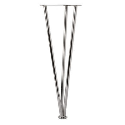 3 Bar Table Leg - 154 x 710mm - 100kg Maximum Weight - Polished Chrome - view 2