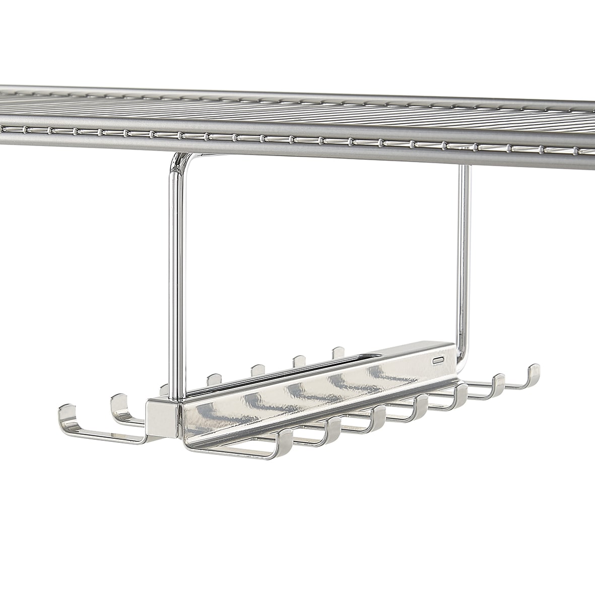 Top Track System - Click In Gliding Tie and Belt Rack - 125 x 145mm - Silver - view 2