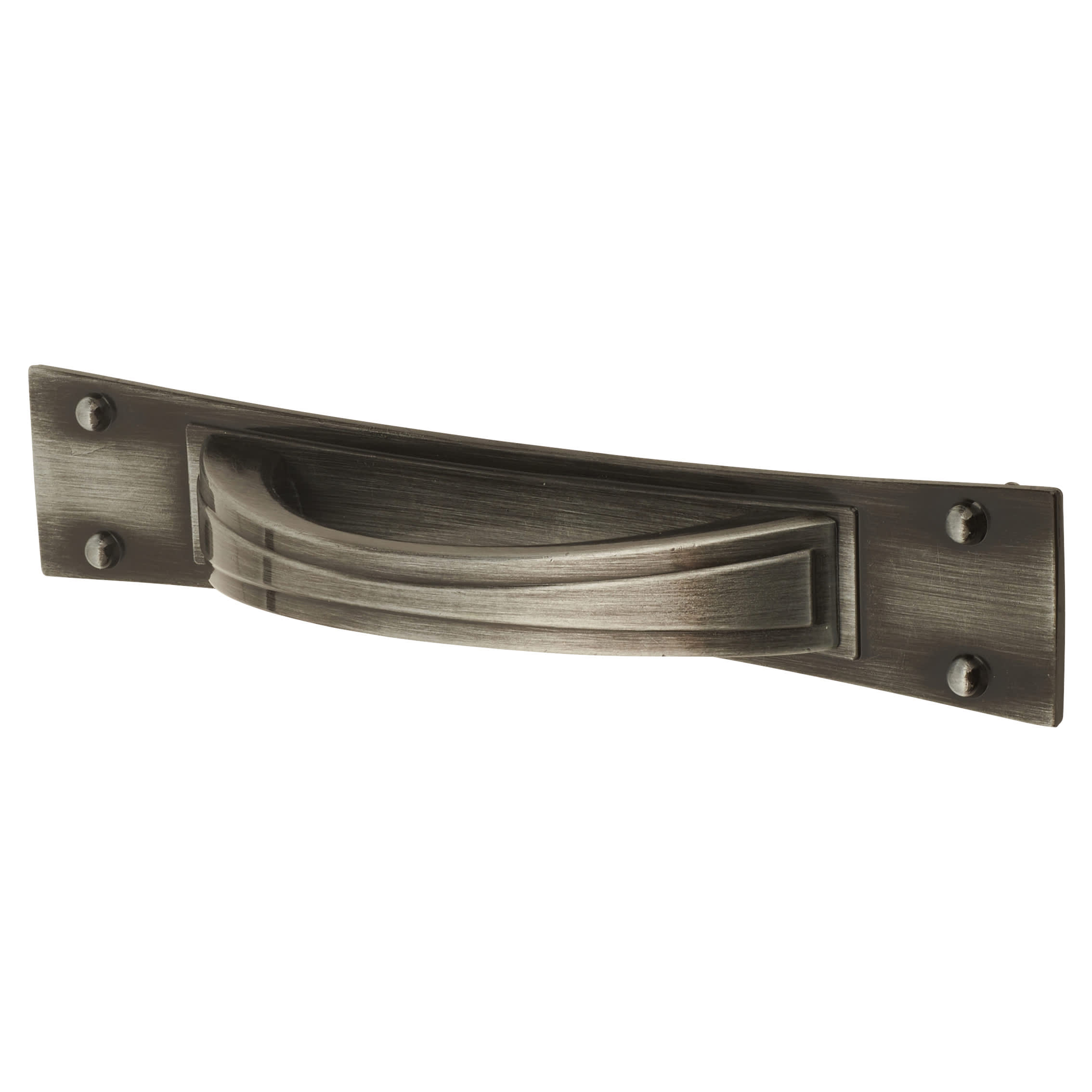 Titan Georgian Cabinet Pull Handle on Backplate - 64mm Centres - Pewter - view 2