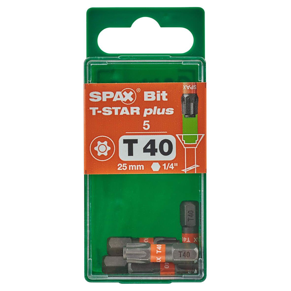 T-Star Plus Driver Bit - Torx - T40 - 25mm Length - Pack of 5 - view 2