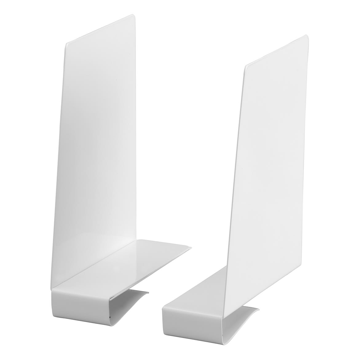 Twin Slot Shelving System - Shelf Book End/Shelf End - 200 x 153 x 53mm - White - Pair - view 2