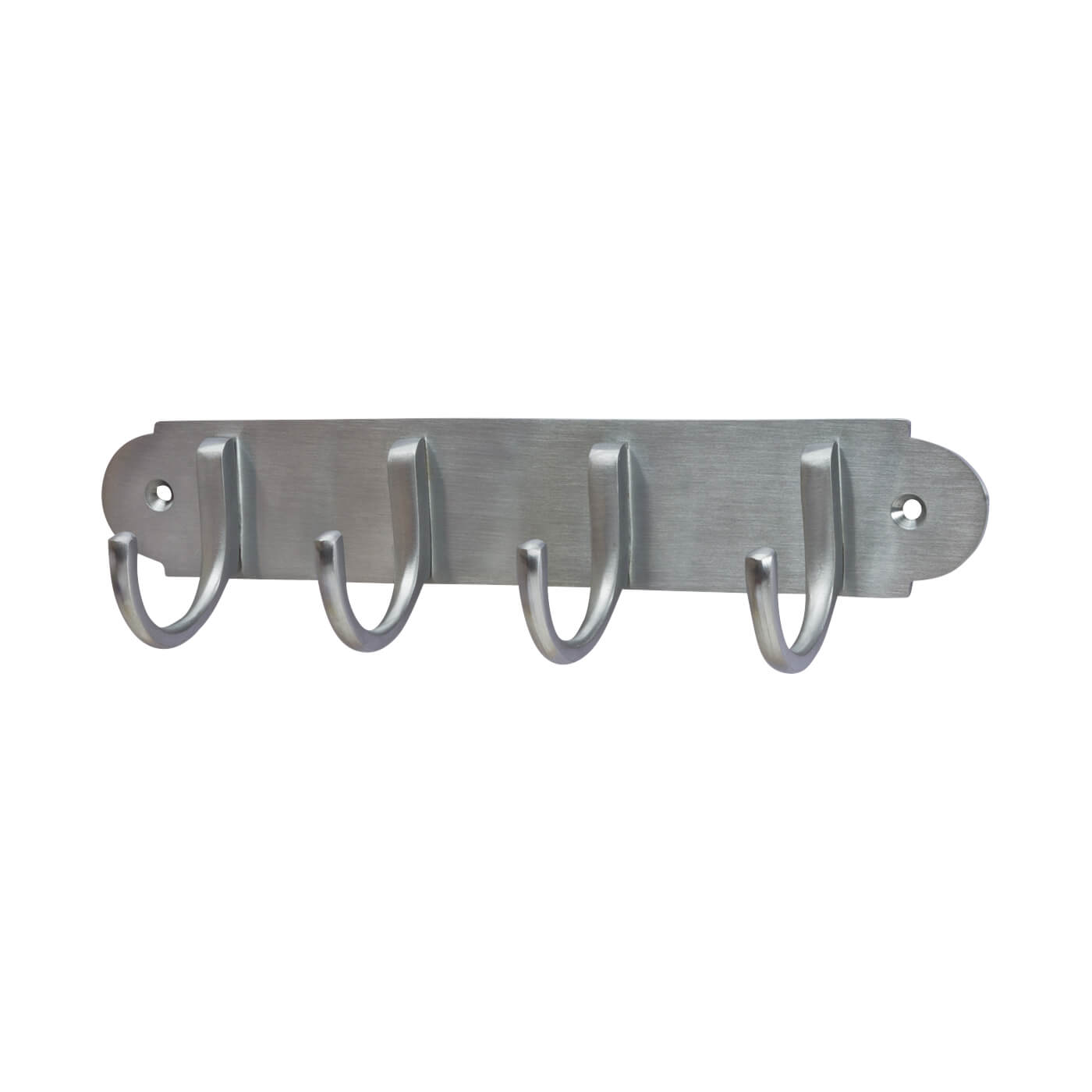Marcus Solid Brass Coat Rack - 223 x 64 x 40mm - 4 Hooks - Satin Chrome - view 2