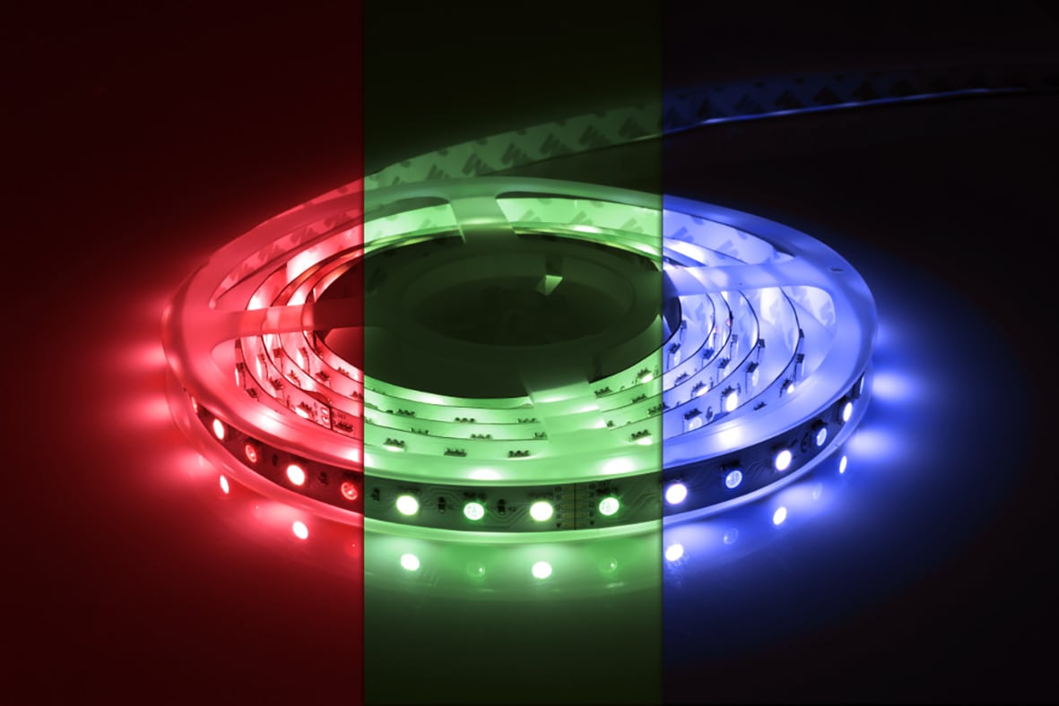 LED 12W Flexible Dimmable LED Strip Light - - 5000mm - RGB + 7000K Daylight - view 3