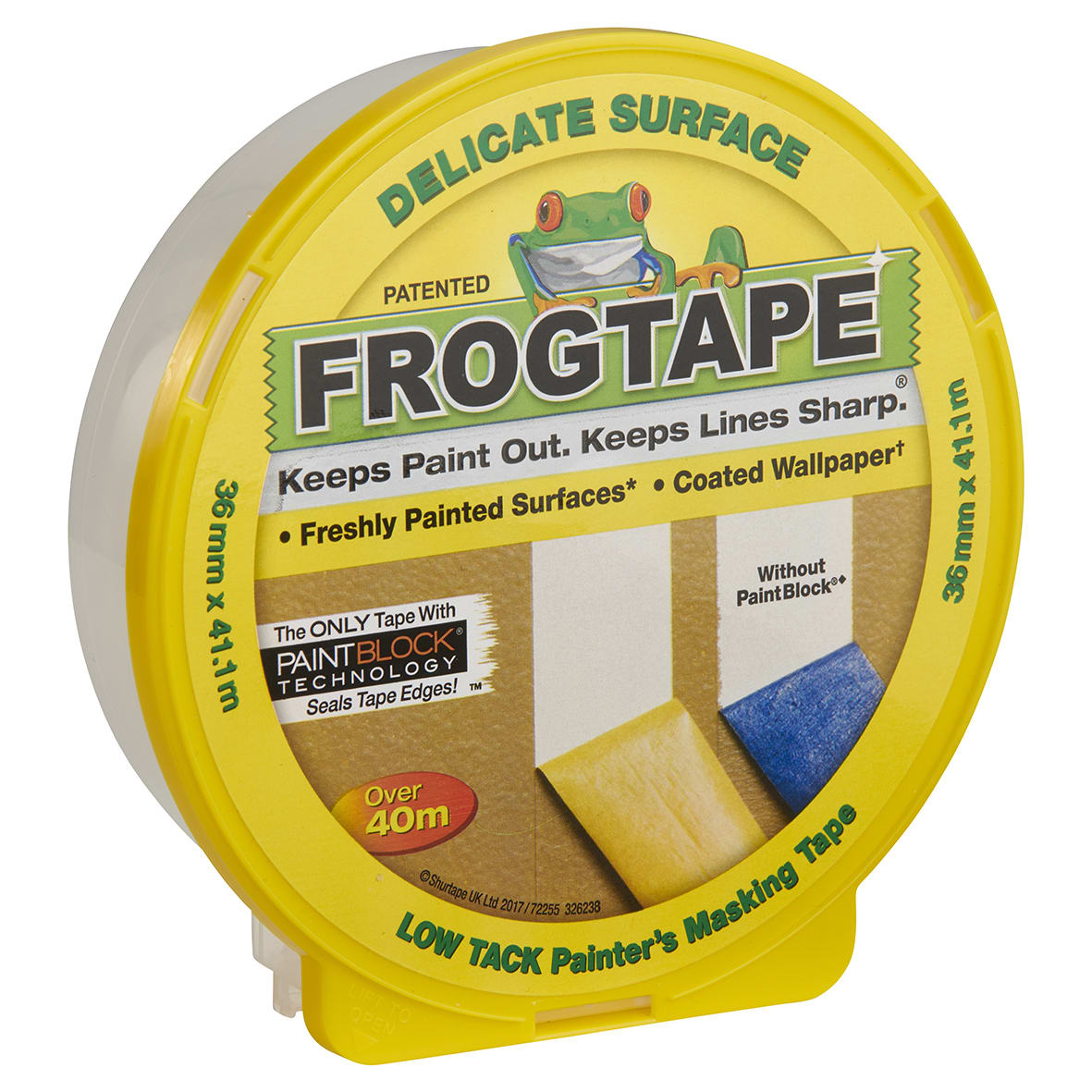 Frog Tape Delicate Surface Masking Tape - 36mm x 41.1m - Yellow - view 2