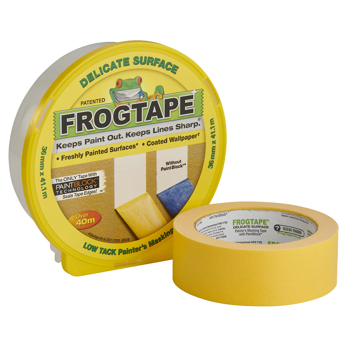 Frog Tape Delicate Surface Masking Tape - 36mm x 41.1m - Yellow - view 3