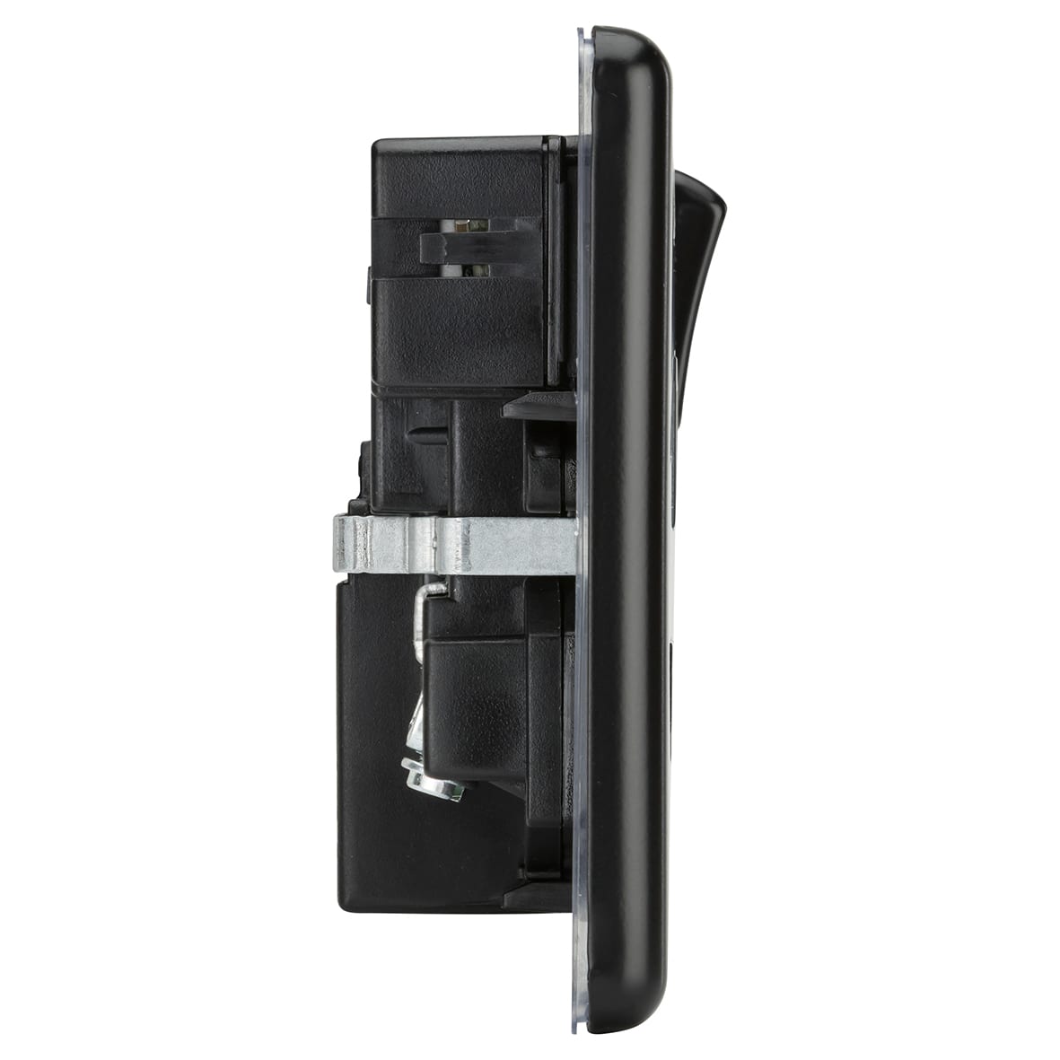 13A 2 Gang Round Edge Type A/C 45W USB Socket with 2 x USB - 2.25A - Matt Black/Black - view 4