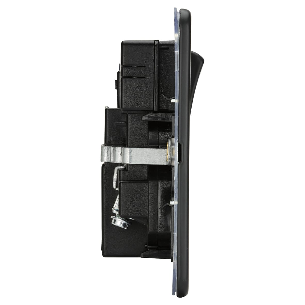 13A 2 Gang Screwless Type A/C USB Socket with 2 x USB - 4A - Anthracite/Black - view 4