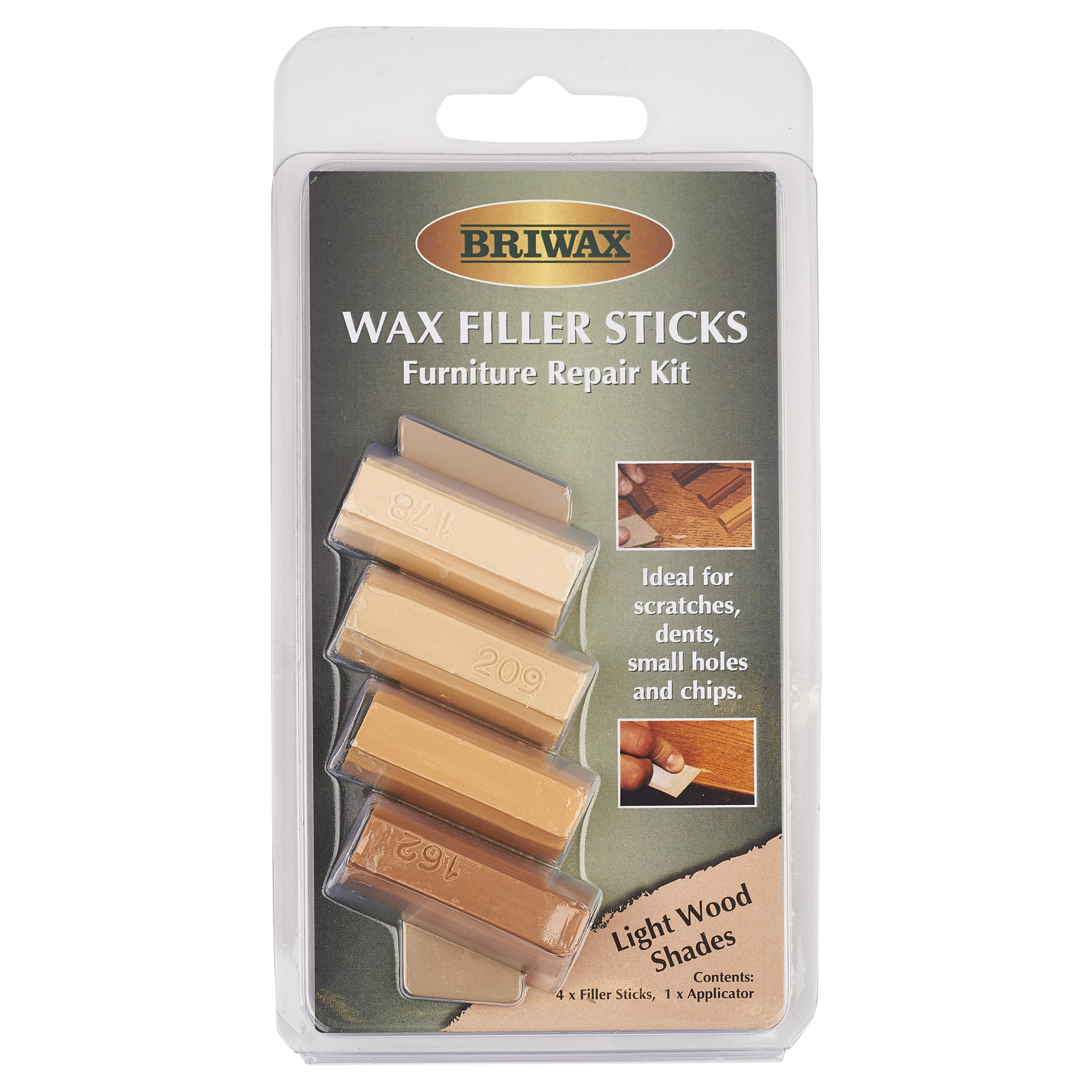 Briwax Filler Repair Sticks - Light - Pack of 4 - view 2