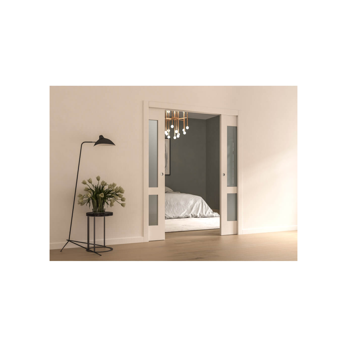 Pocket Door Kit - 115mm Finished Wall Thickness - 826 x 2040mm Door Size - view 4