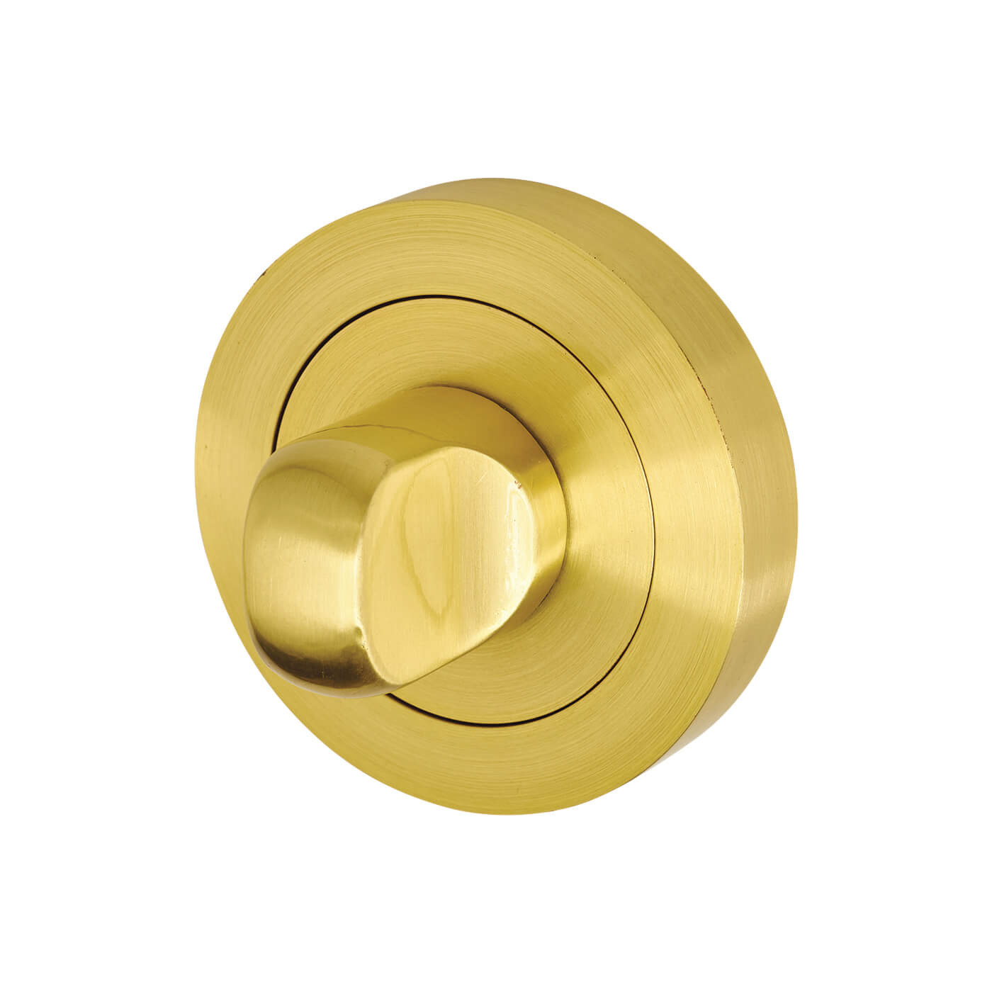 Bathroom Turn & Release - 50mm Diameter - Satin Brass - view 3