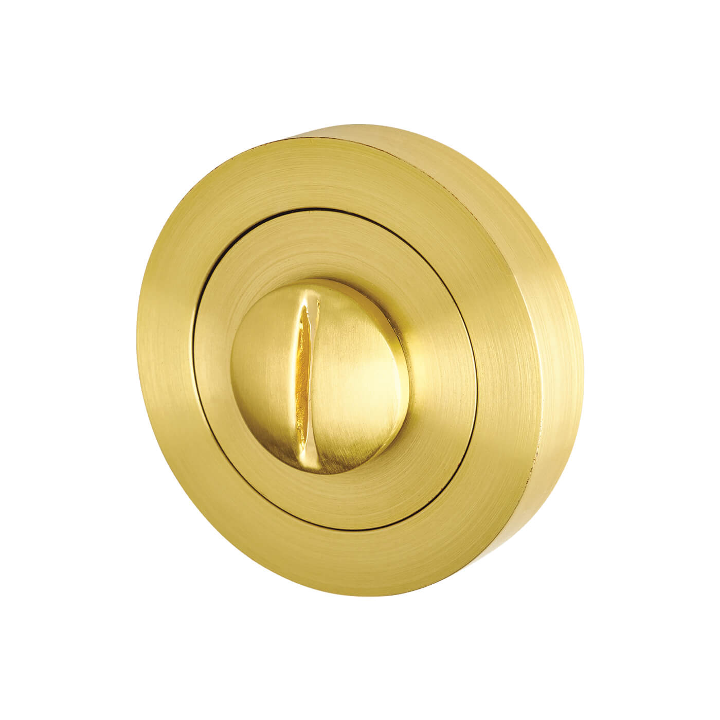 Bathroom Turn & Release - 50mm Diameter - Satin Brass - view 4